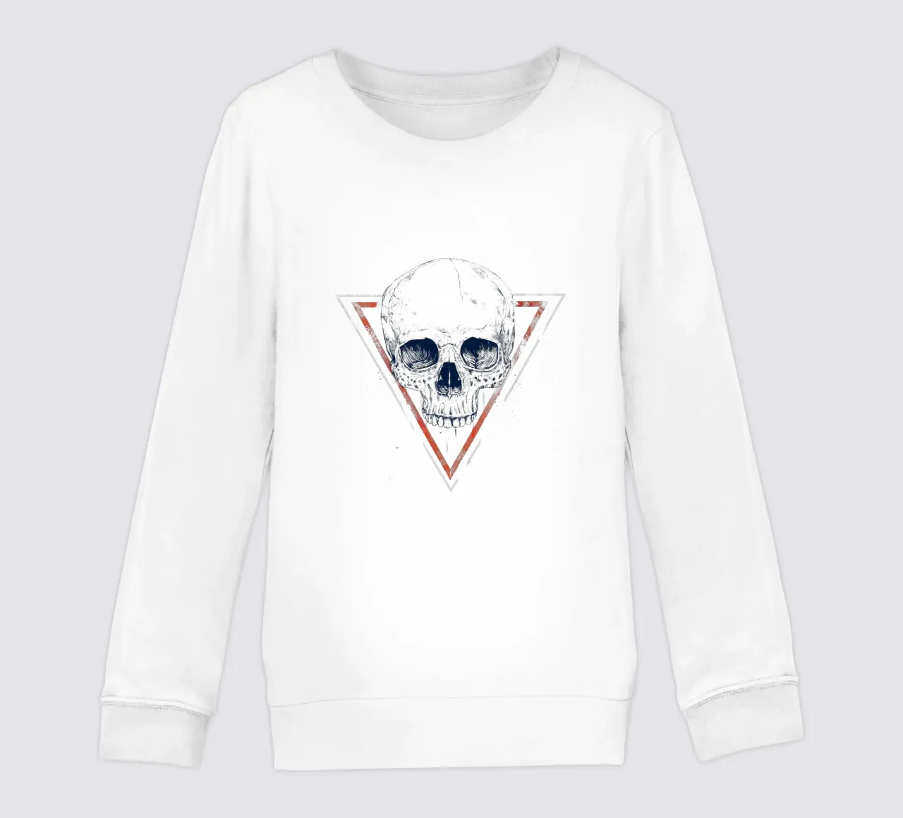 Skull in triangles sudadera para niño de Balazs Solti