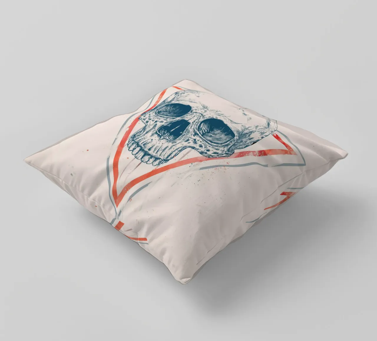 Skull in triangles cuscino da Balazs Solti