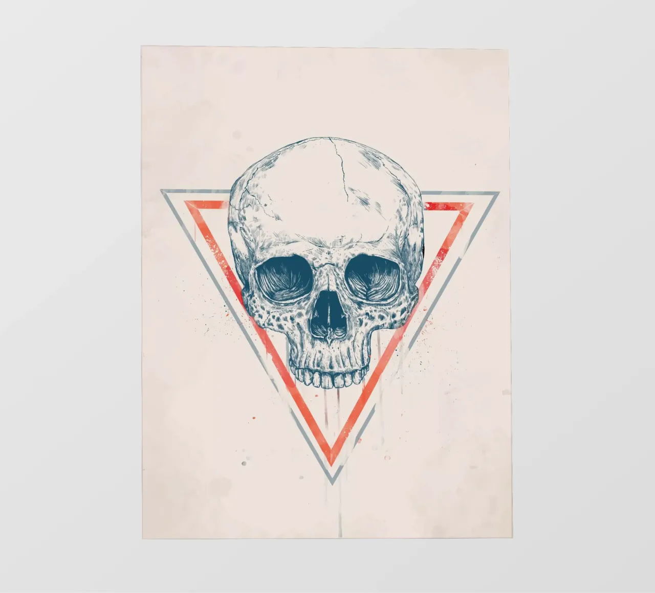 Skull in triangles Backlit Folie von Balazs Solti