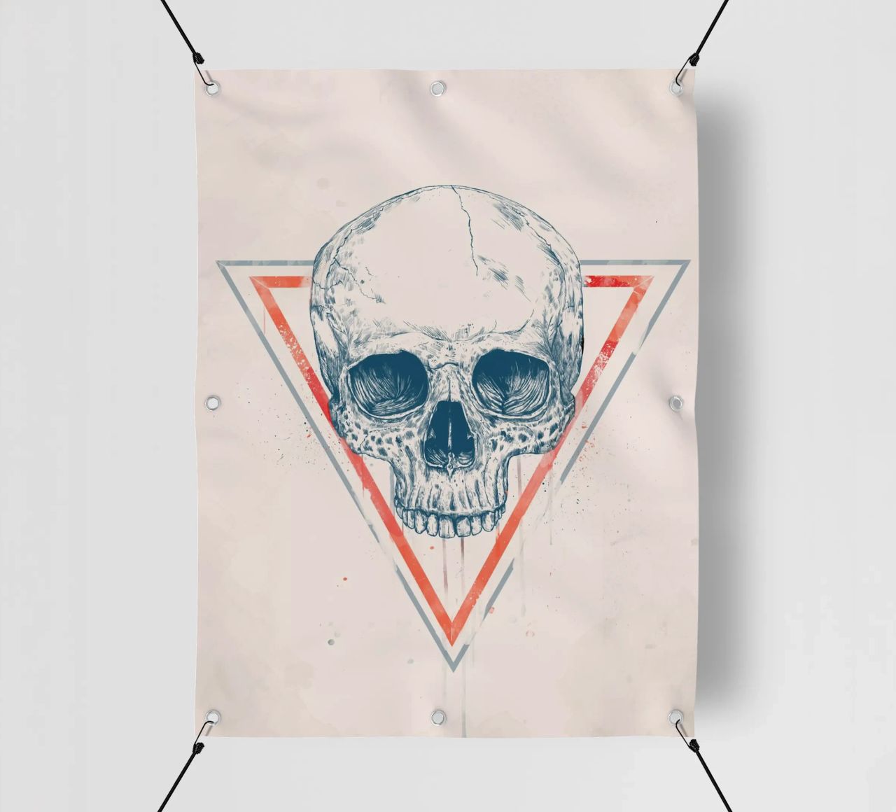 Skull in triangles telo in pvc da Balazs Solti