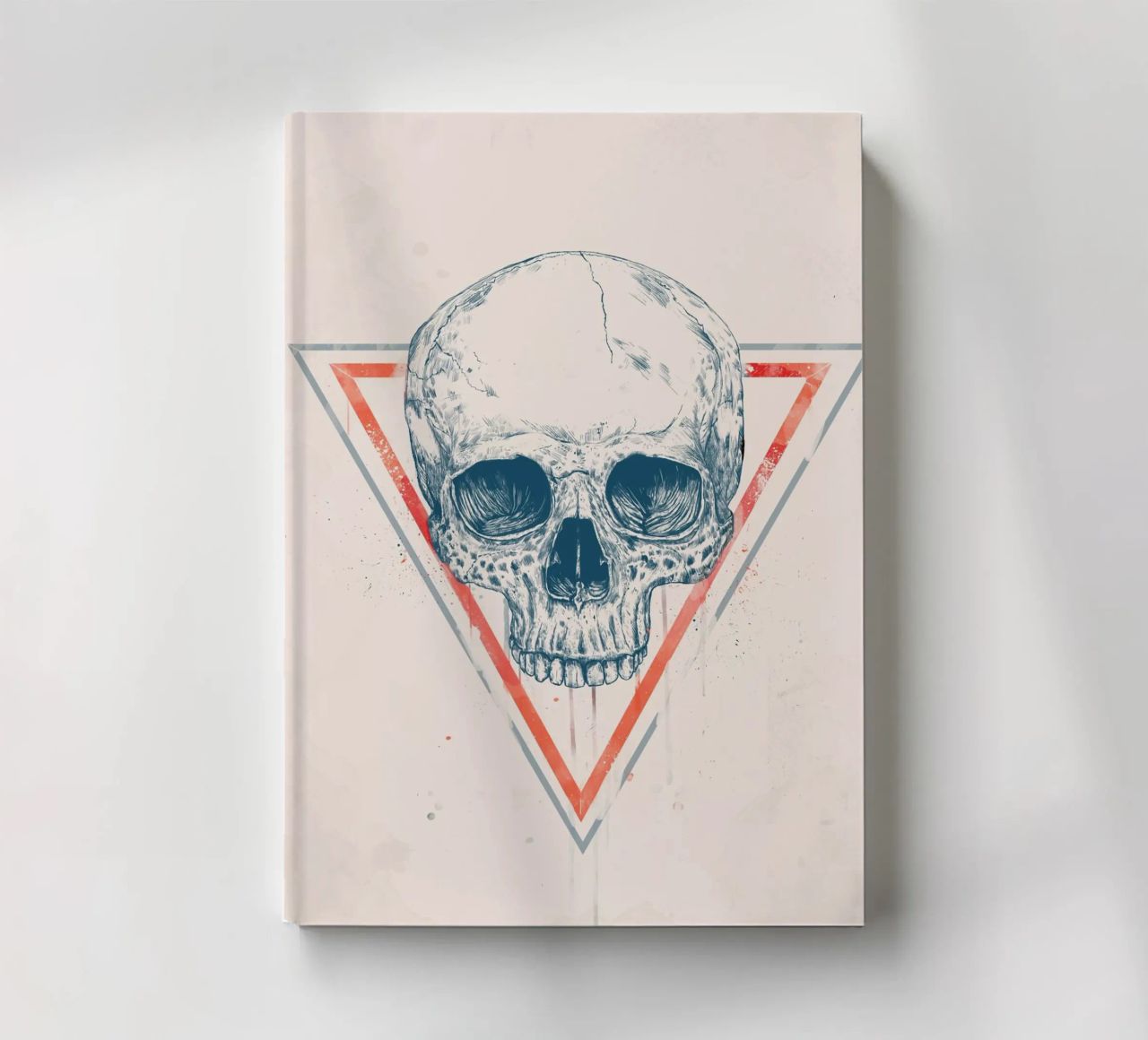 Skull in triangles notebook by Balazs Solti