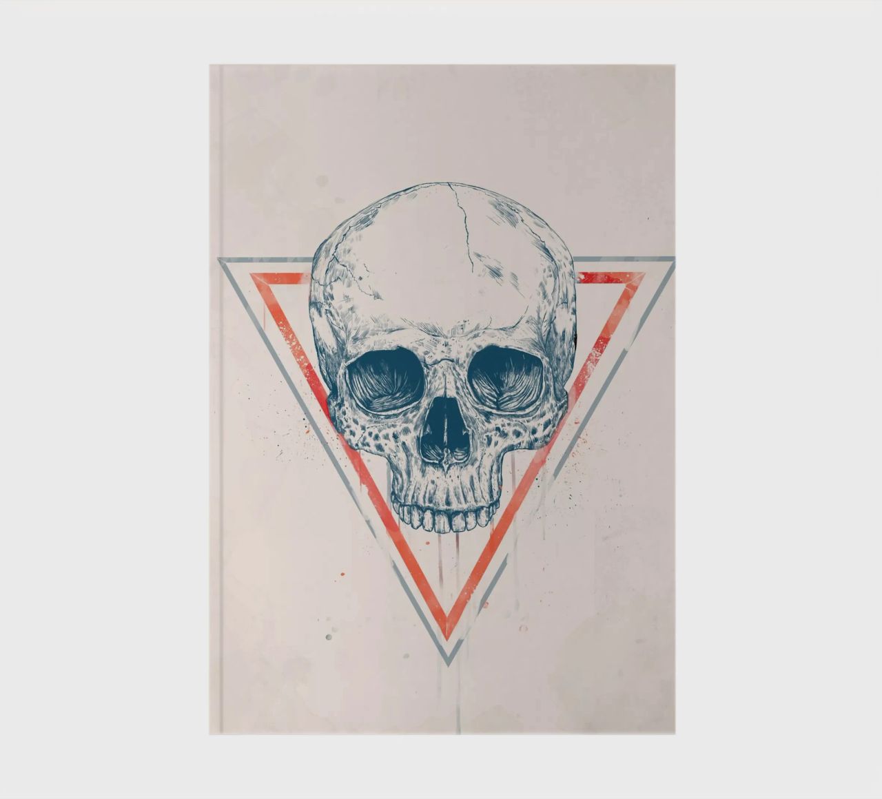Skull in triangles notebook by Balazs Solti