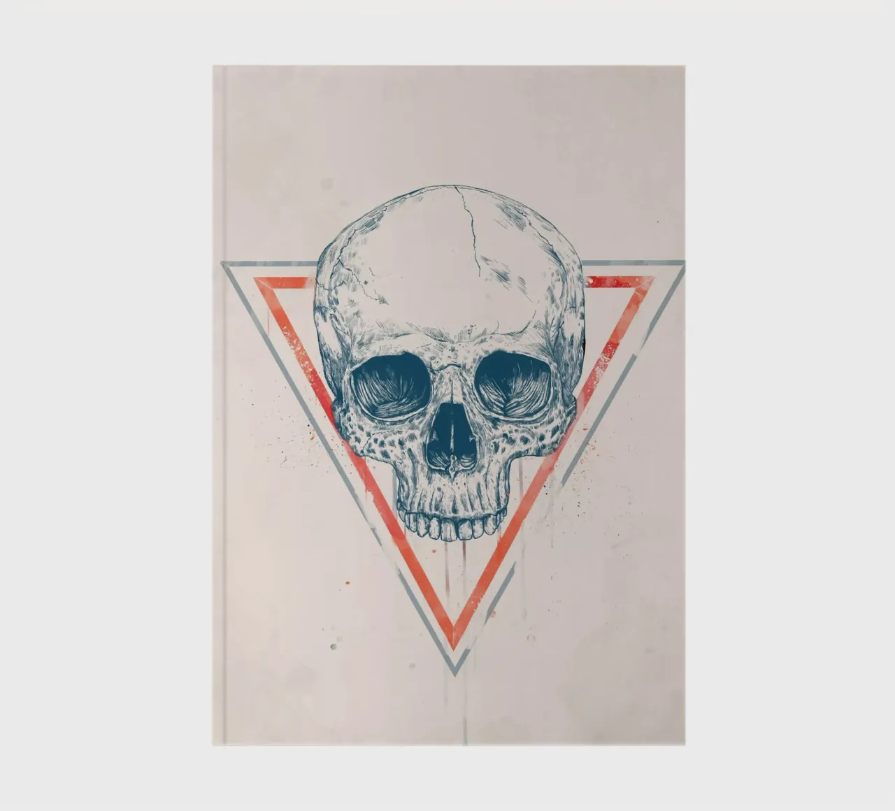 Skull in triangles Notizbuch von Balazs Solti