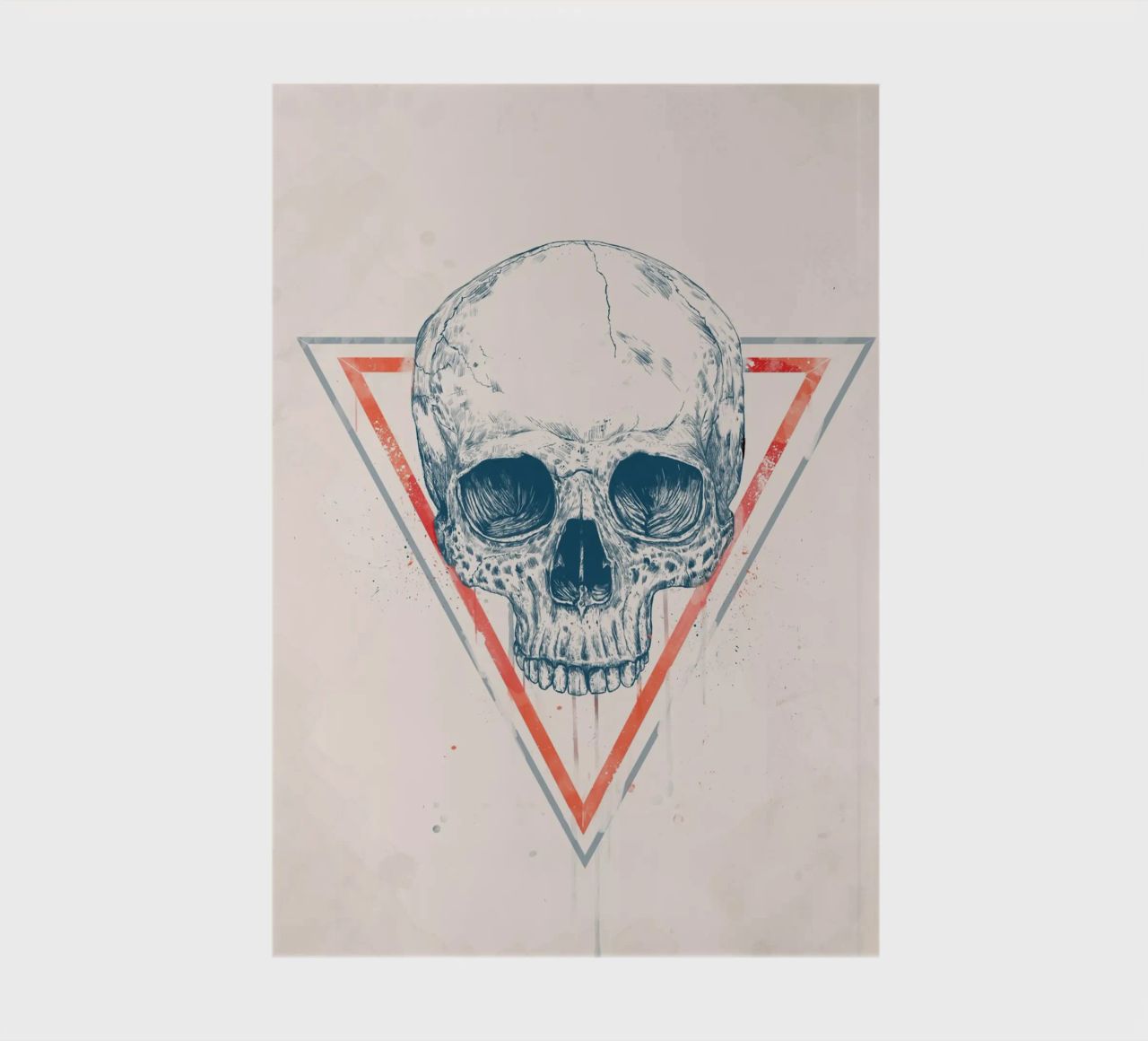 Skull in triangles notebook by Balazs Solti