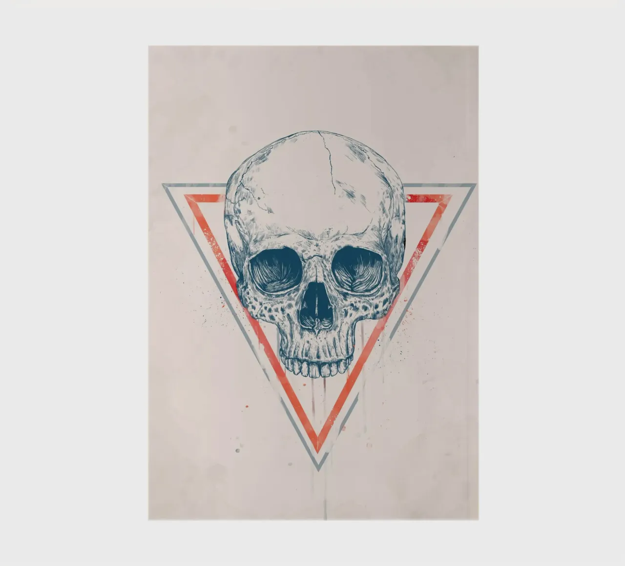 Skull in triangles Notizbuch von Balazs Solti