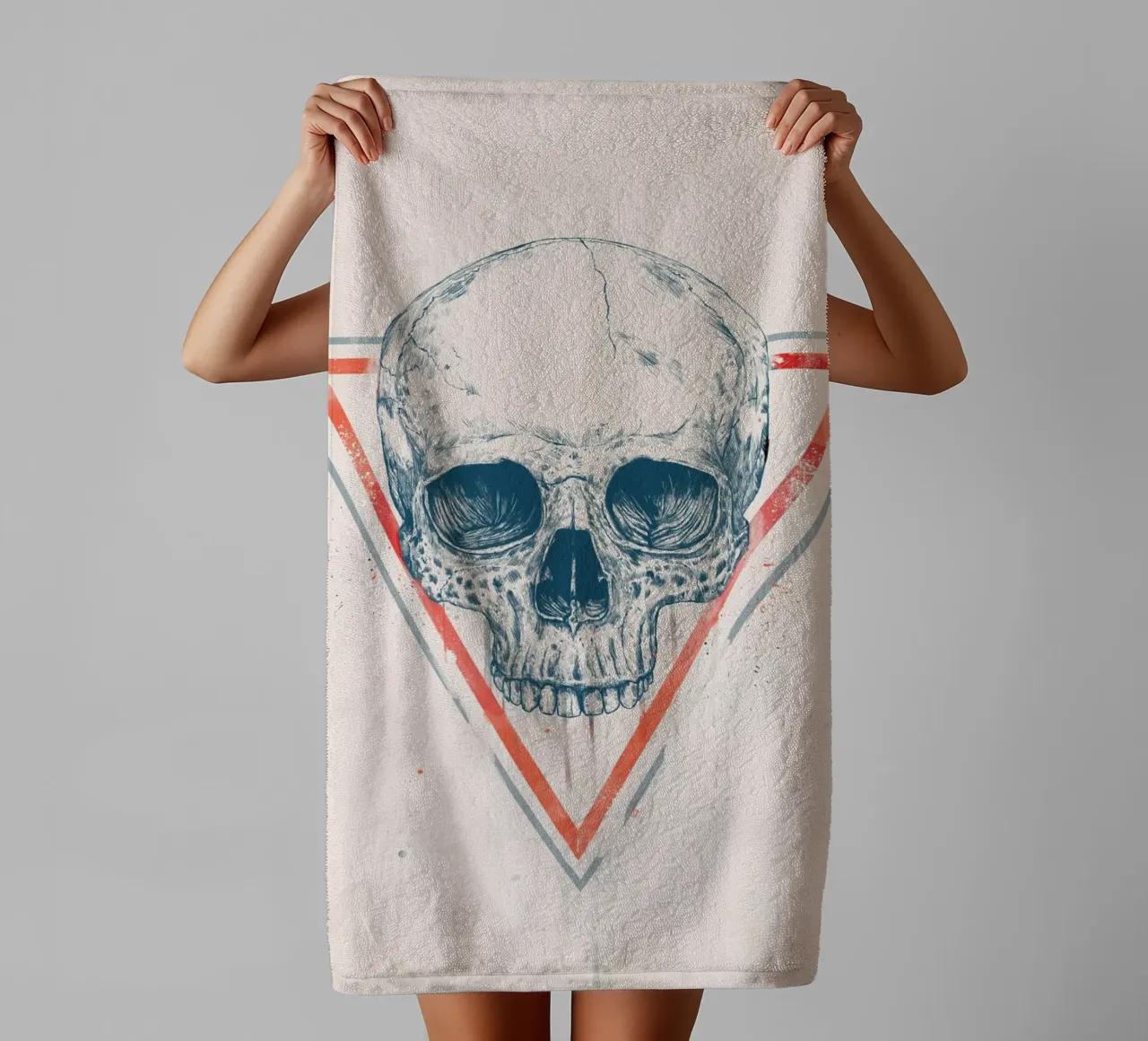 Skull in triangles asciugamano da bagno da Balazs Solti