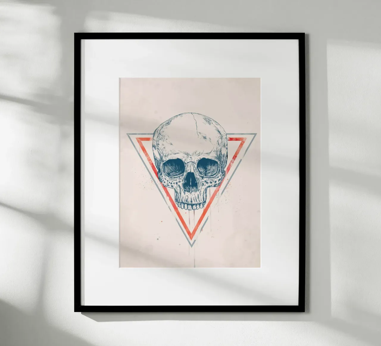 Skull in triangles carta hahnemühle da Balazs Solti