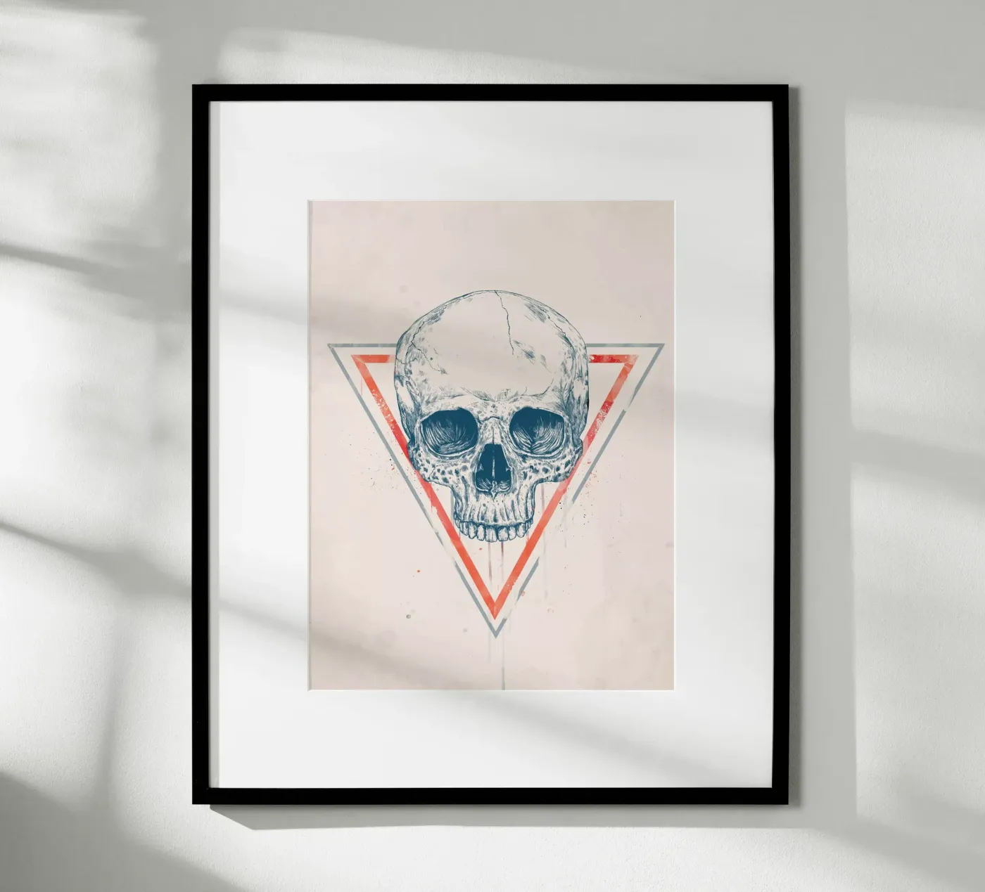 Skull in triangles poster da Balazs Solti