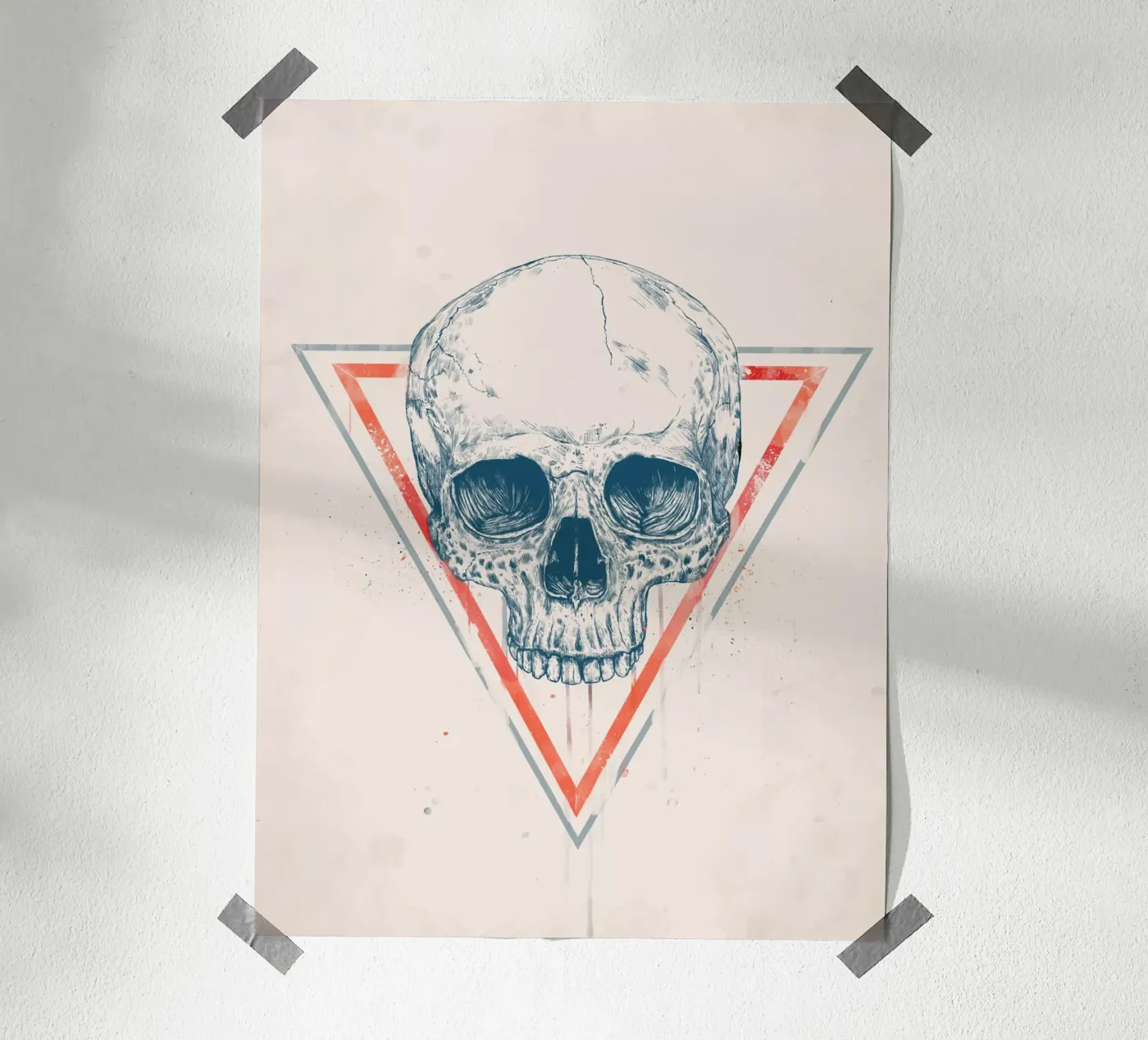Skull in triangles poster da Balazs Solti