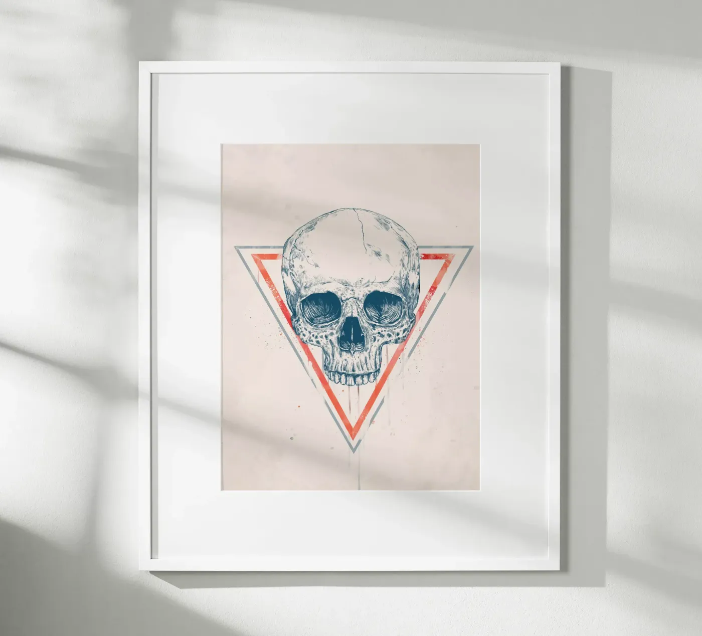 Skull in triangles poster da Balazs Solti
