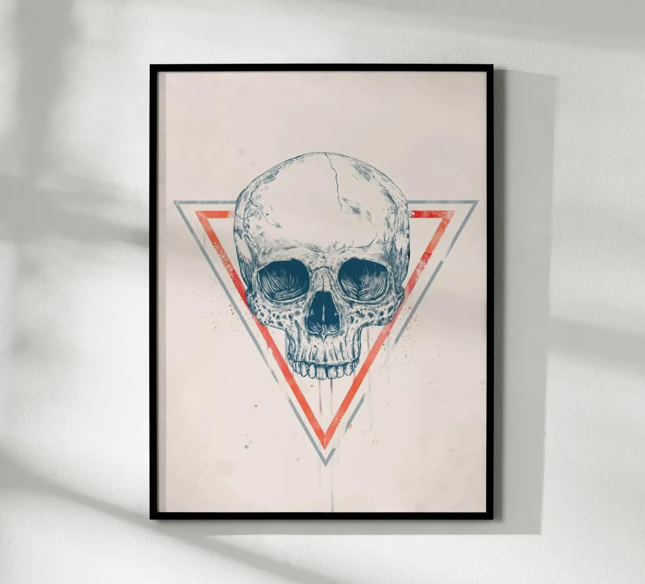 Skull in triangles carta hahnemühle da Balazs Solti