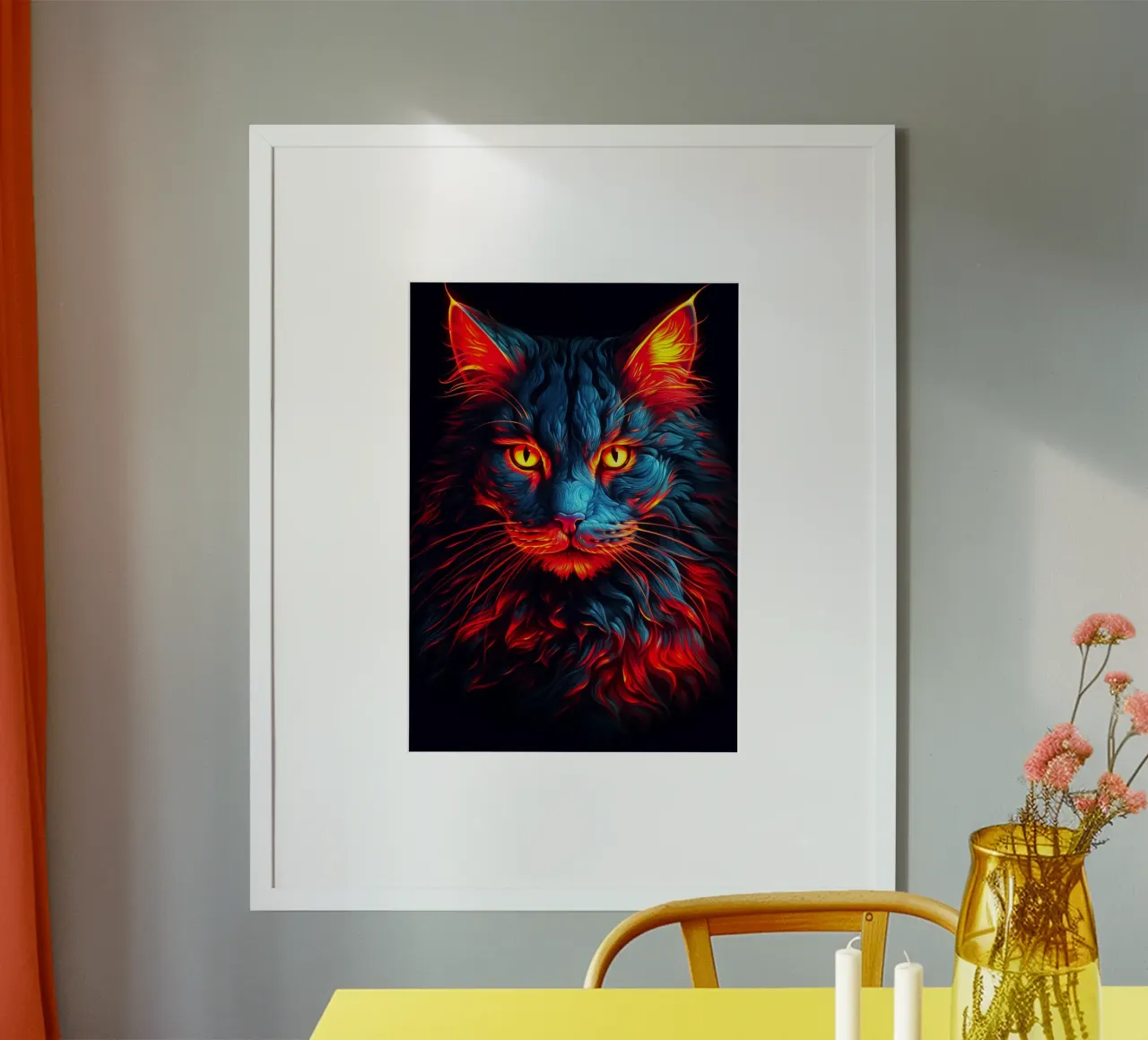 Gatto al neon poster da Stellar Creative