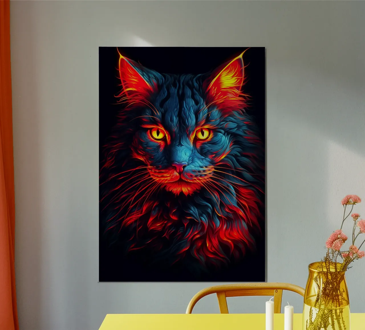 Gatto al neon poster da Stellar Creative