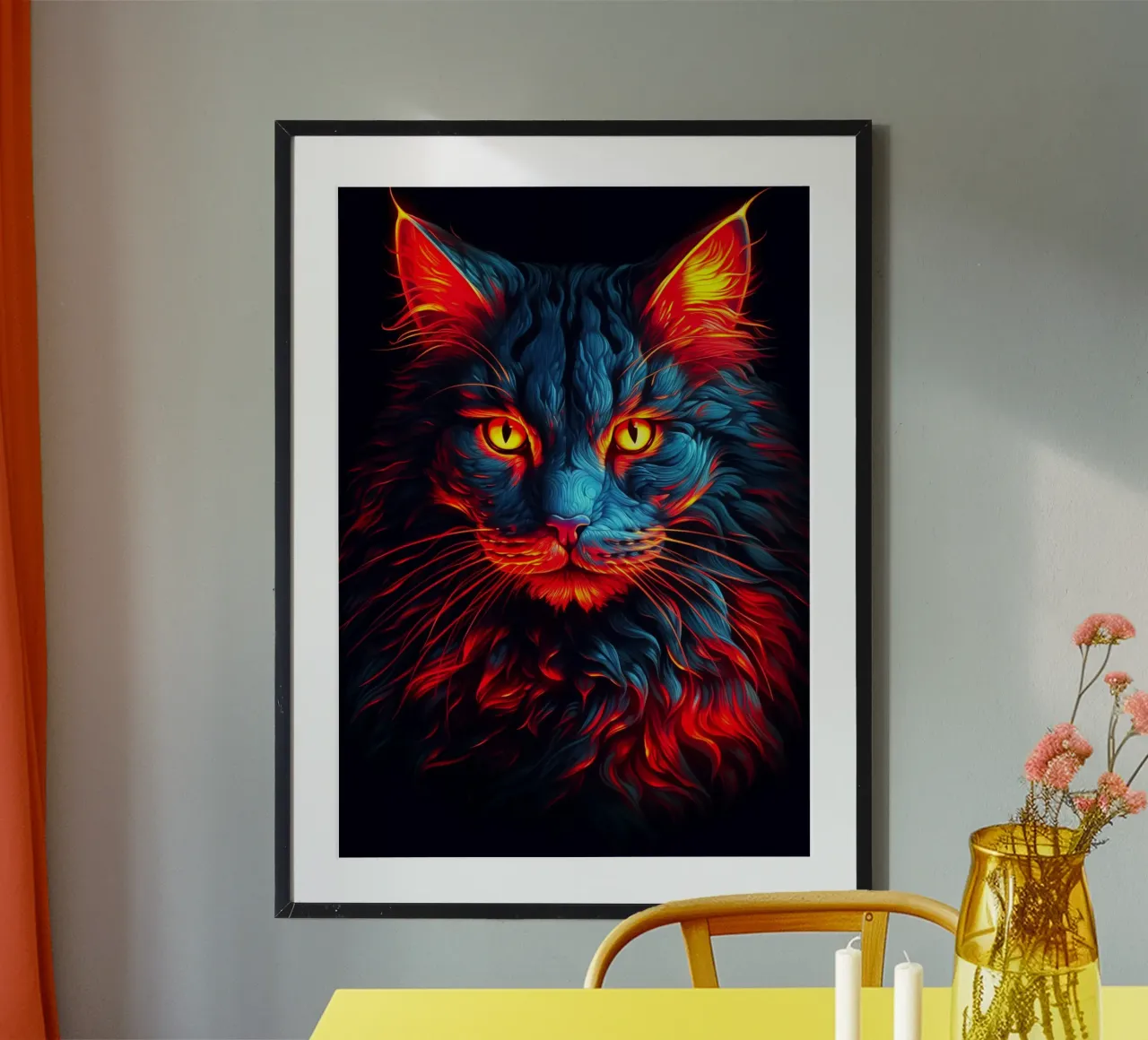 Gatto al neon poster da Stellar Creative