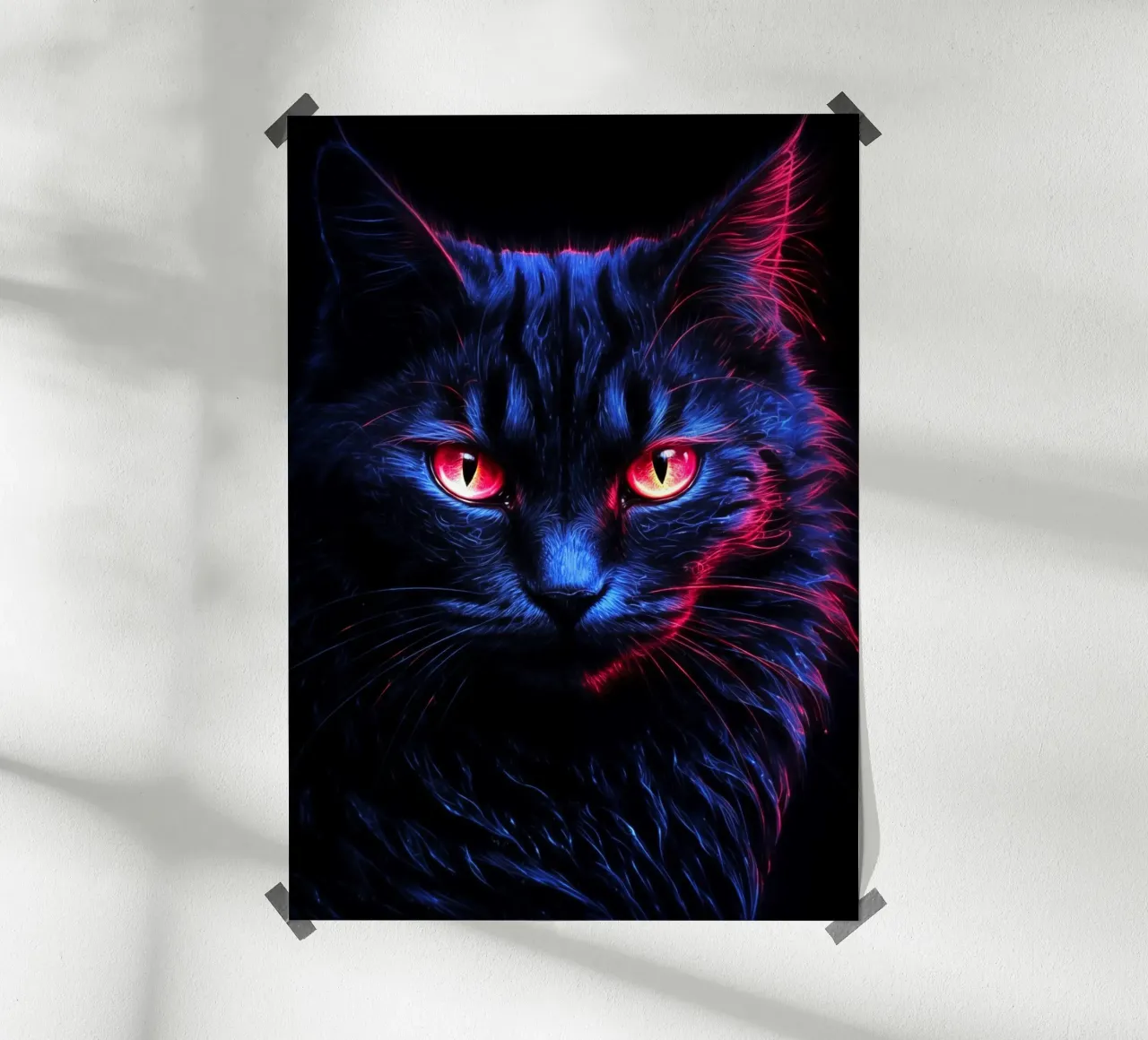 Gatto al neon poster da Stellar Creative