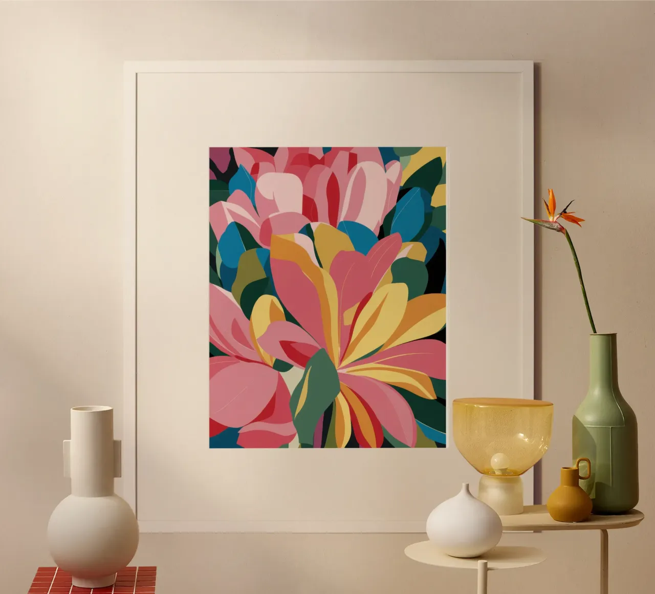 Fiore astratto di petali poster da Echo Saber