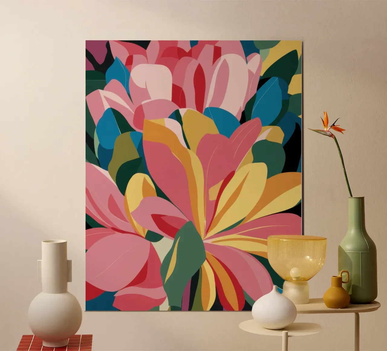 Fiore astratto di petali poster da Echo Saber