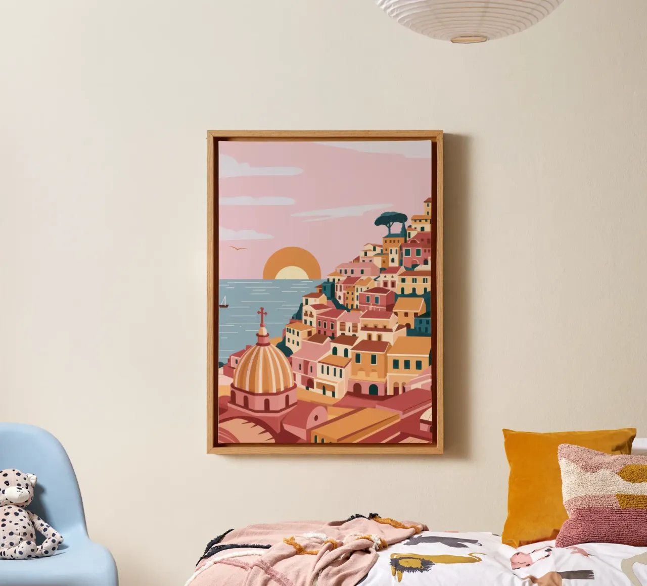 Sunset Coast uitstraling canvas met Baklijst van Echo Saber