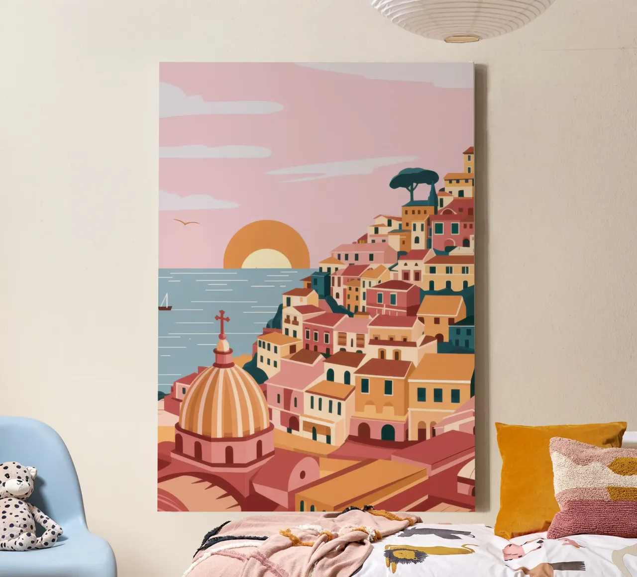 Sunset Coast uitstraling canvas met Baklijst van Echo Saber