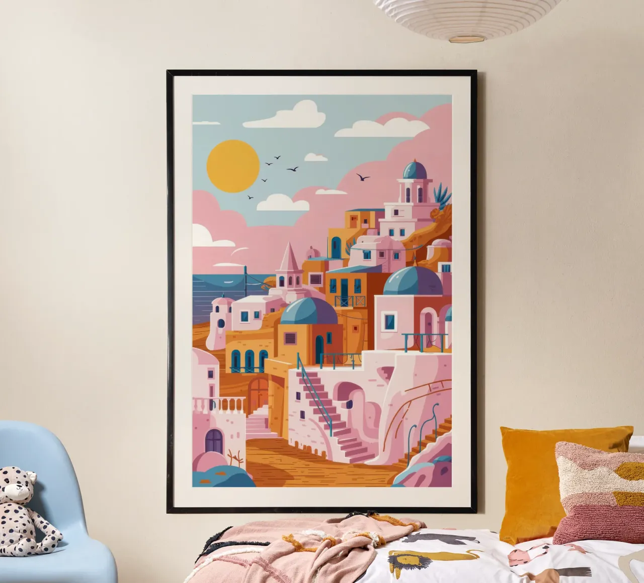 Santorini Color Pop poster da Echo Saber