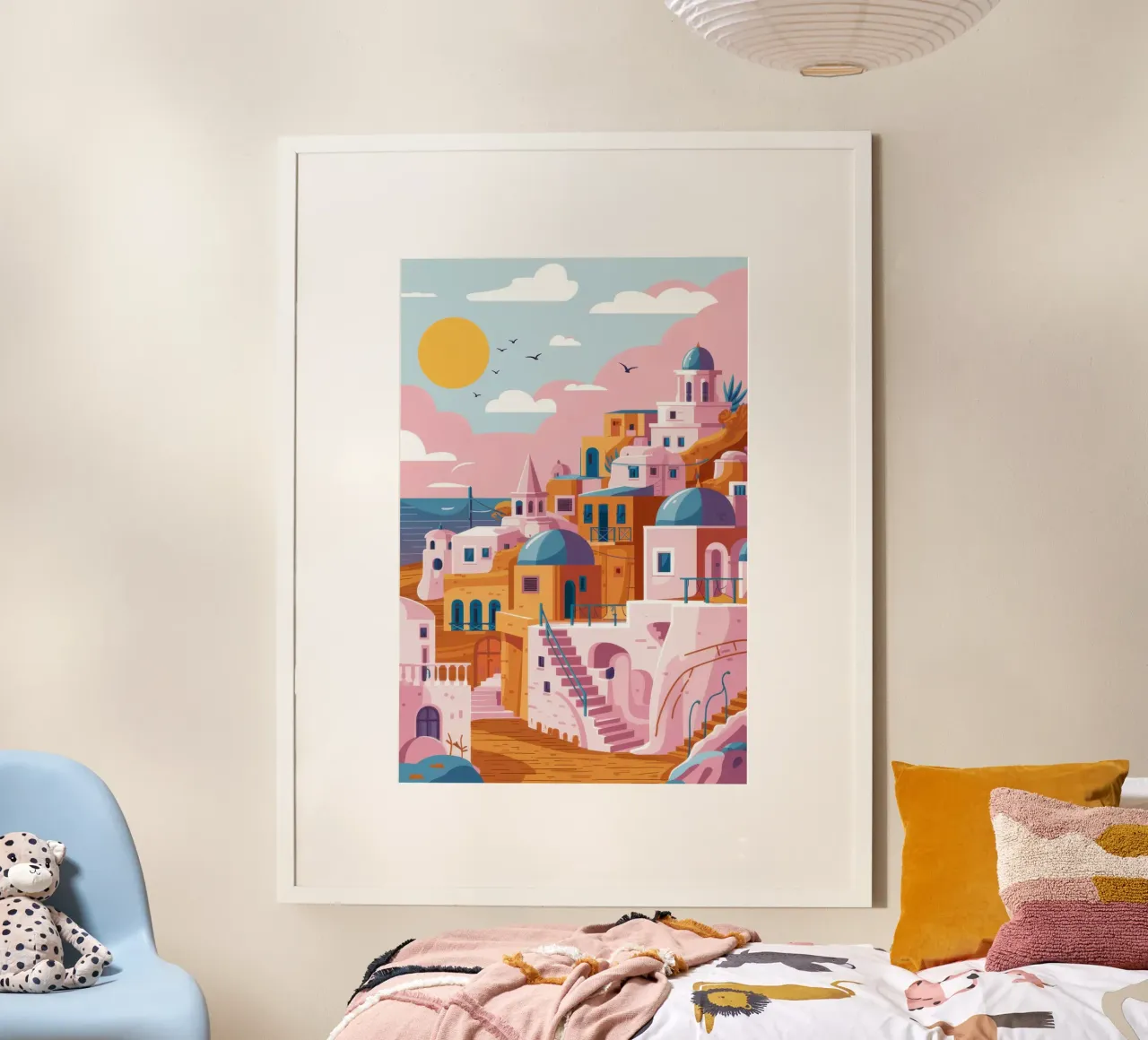 Santorini Color Pop poster da Echo Saber