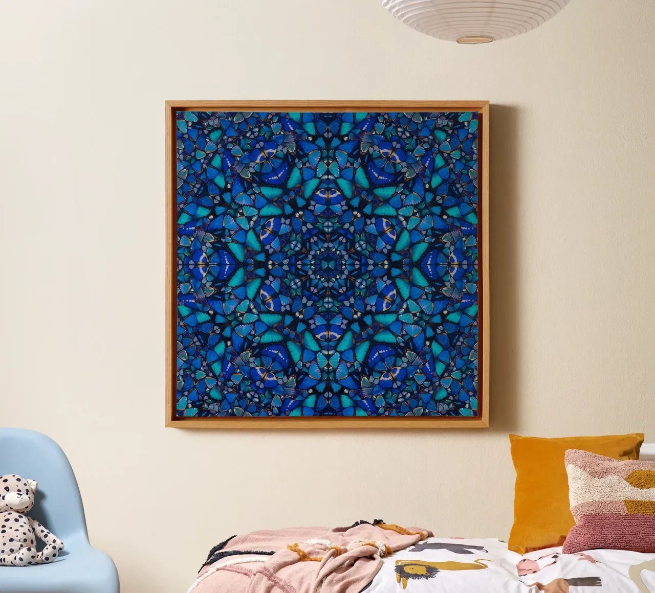 Damien Hirst - Butterfly Goodness canvas with Floater frame by Romeyoprints
