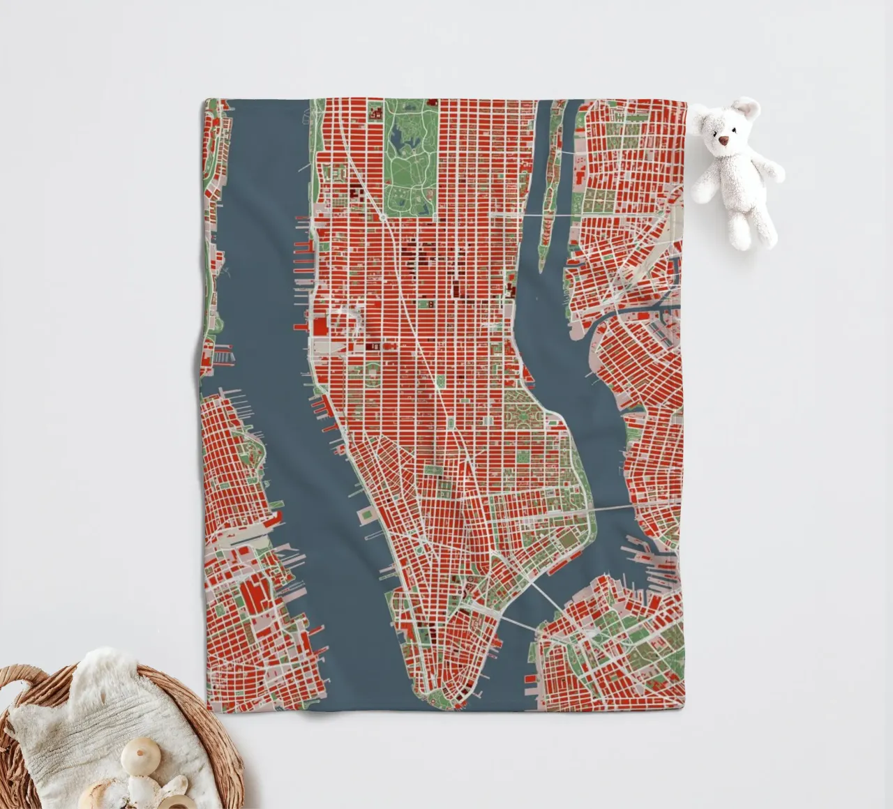 NYC classic fleecedeken van Planos Urbanos