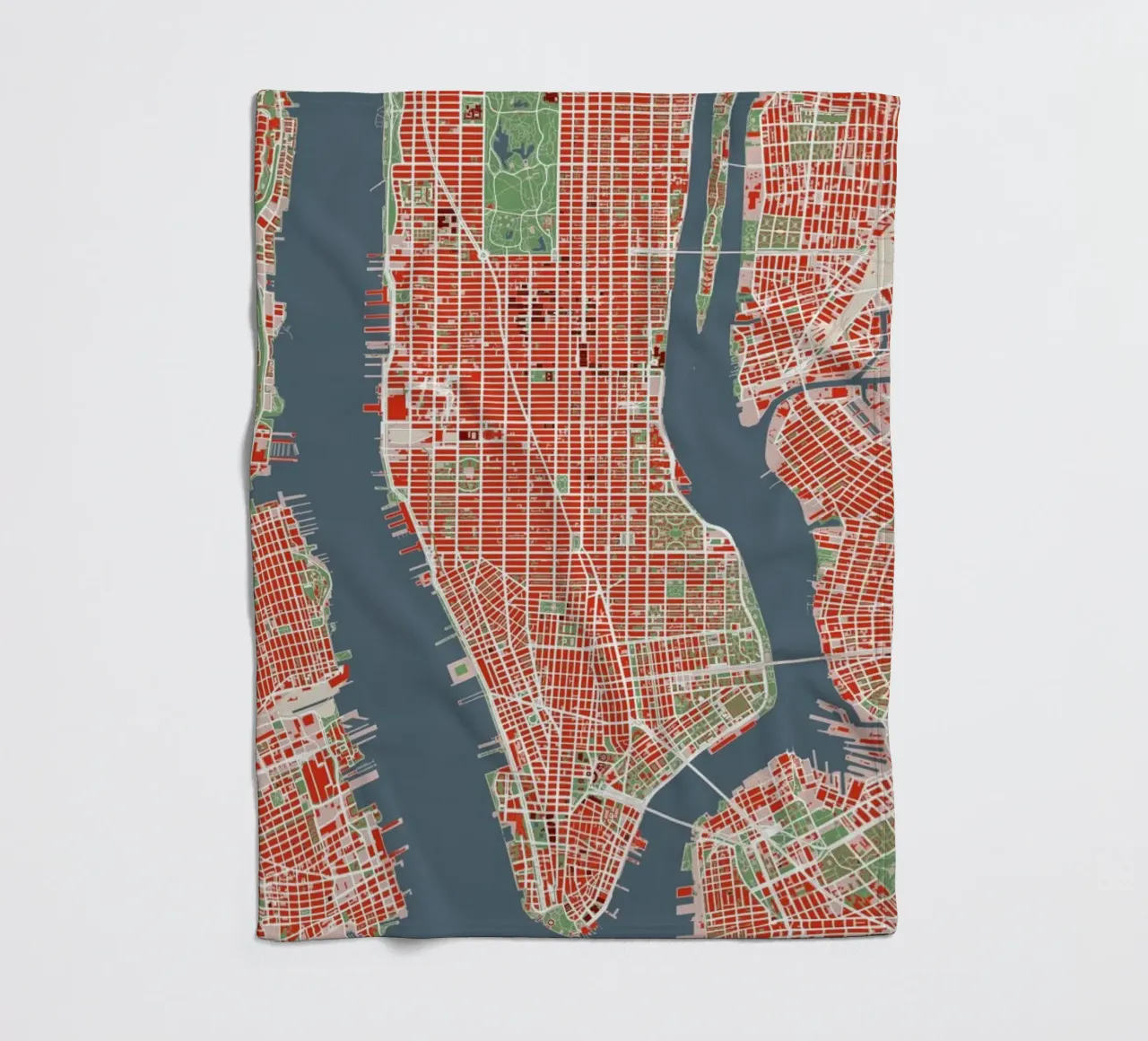 NYC classic fleecedeken van Planos Urbanos