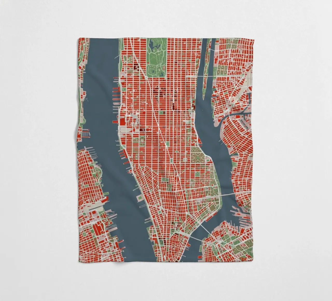 NYC classic fleecedeken van Planos Urbanos