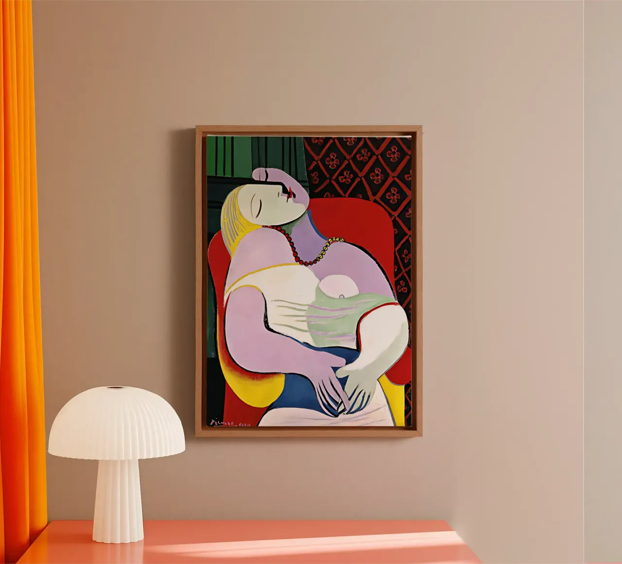 Picasso kunst 9 canvas met Baklijst van domherrick1
