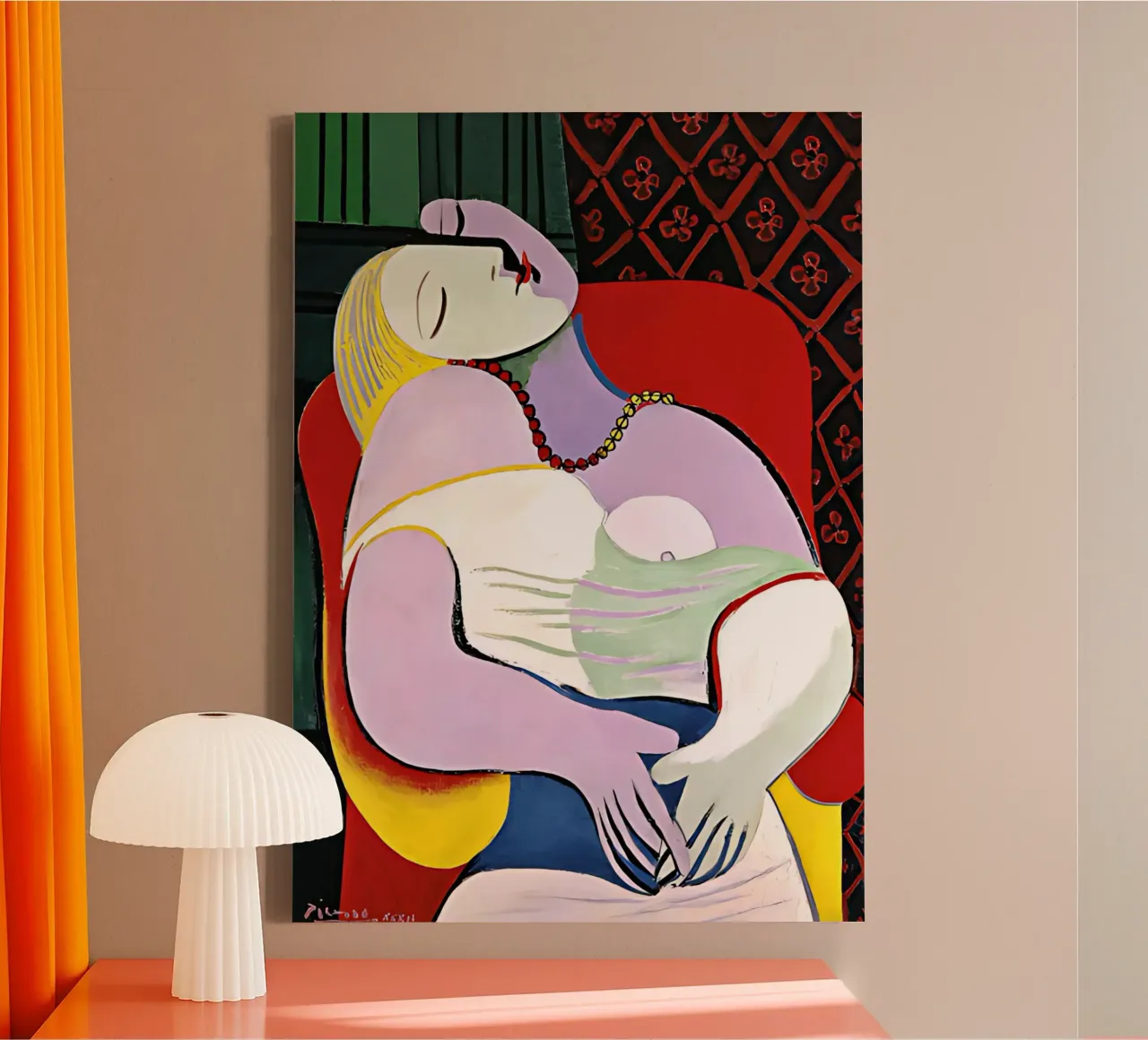 Picasso kunst 9 canvas met Baklijst van domherrick1