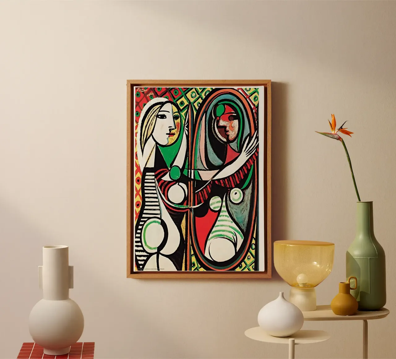 Picasso kunst 10 canvas met Baklijst van domherrick1