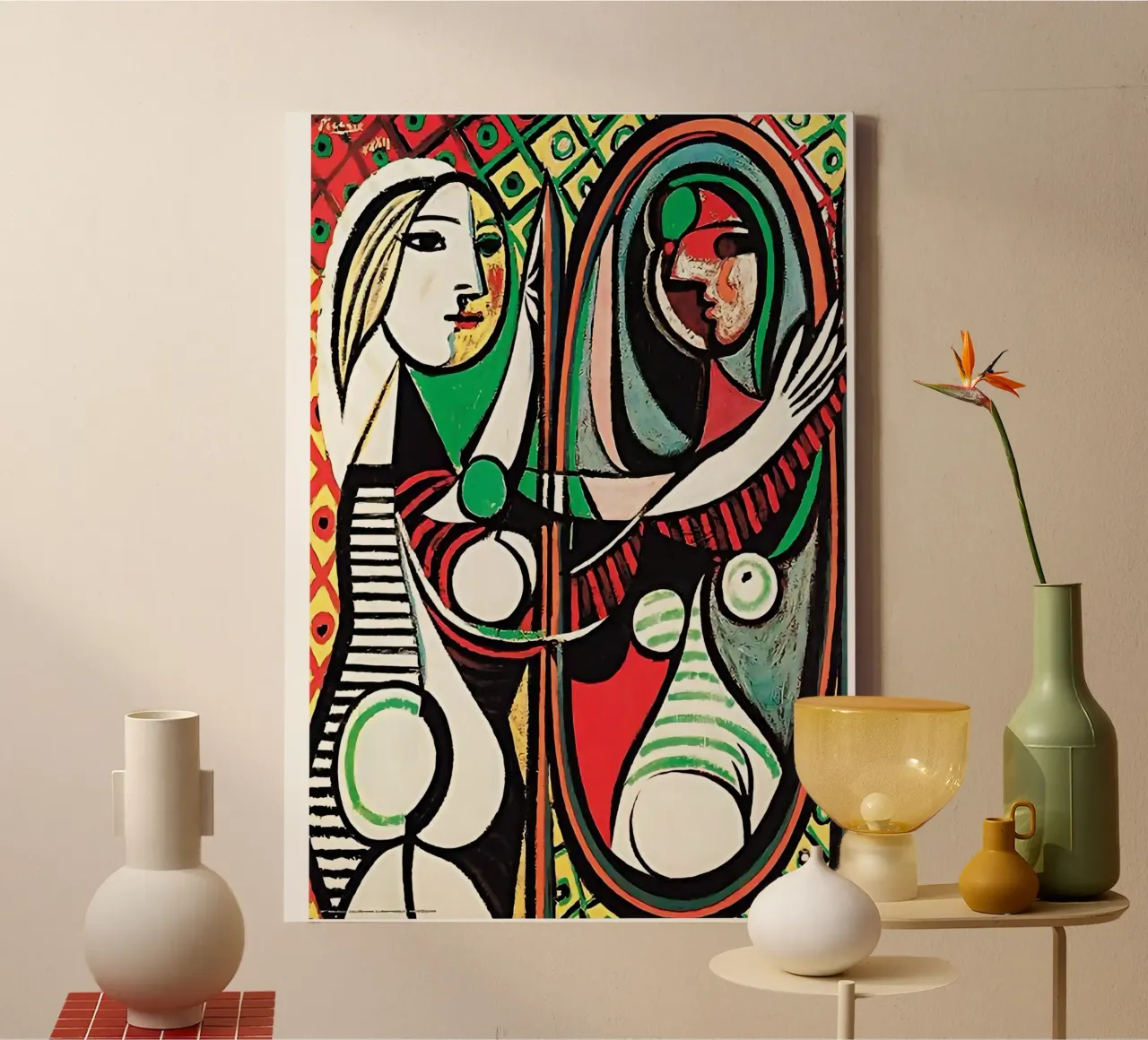 Picasso kunst 10 canvas met Baklijst van domherrick1