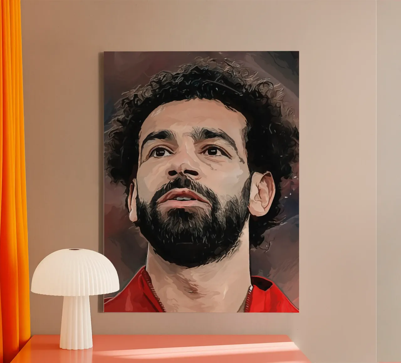 Mohammad Salah con il kit del Liverpool tela con Cornice a cassetta da dan band