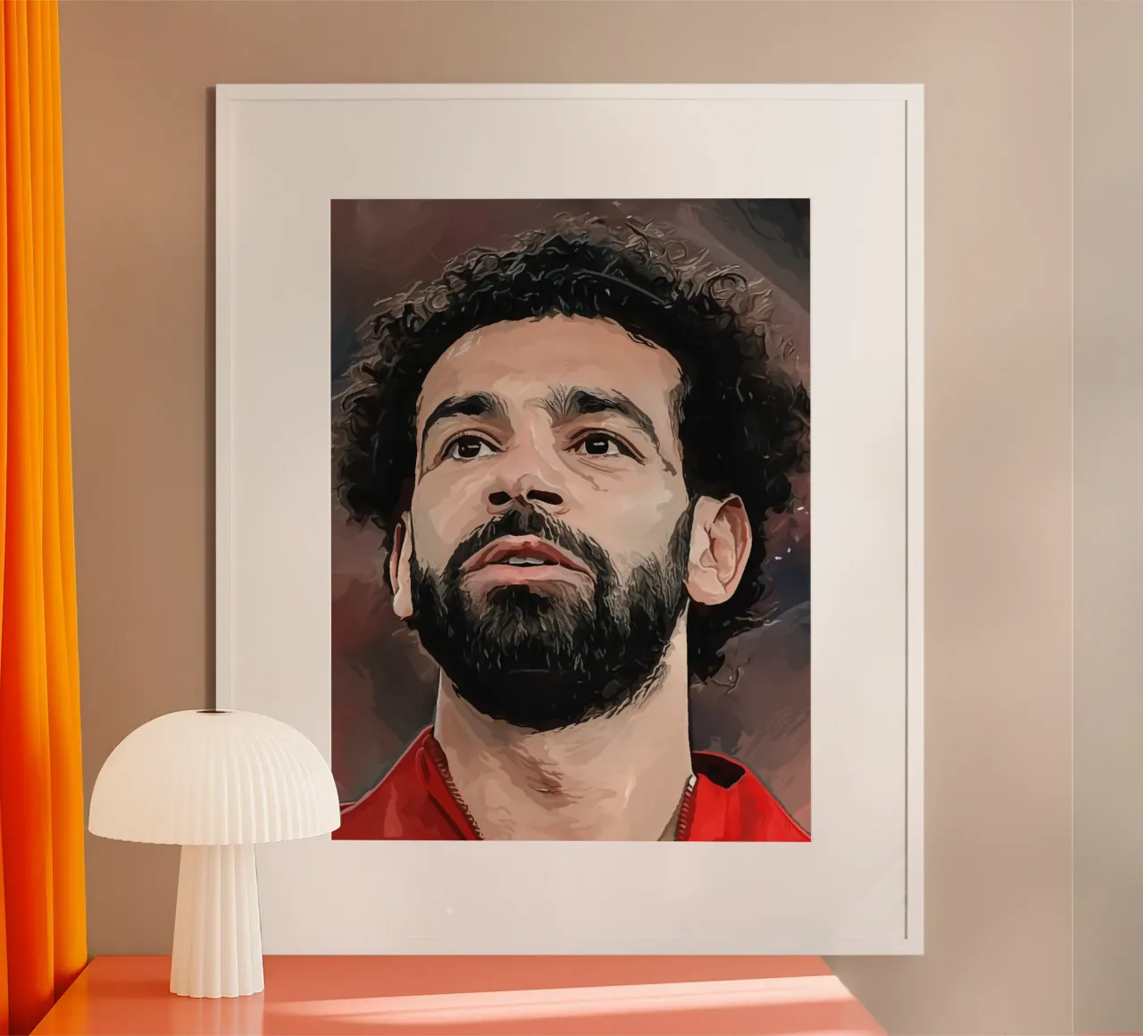 Mohammad Salah con il kit del Liverpool poster da dan band