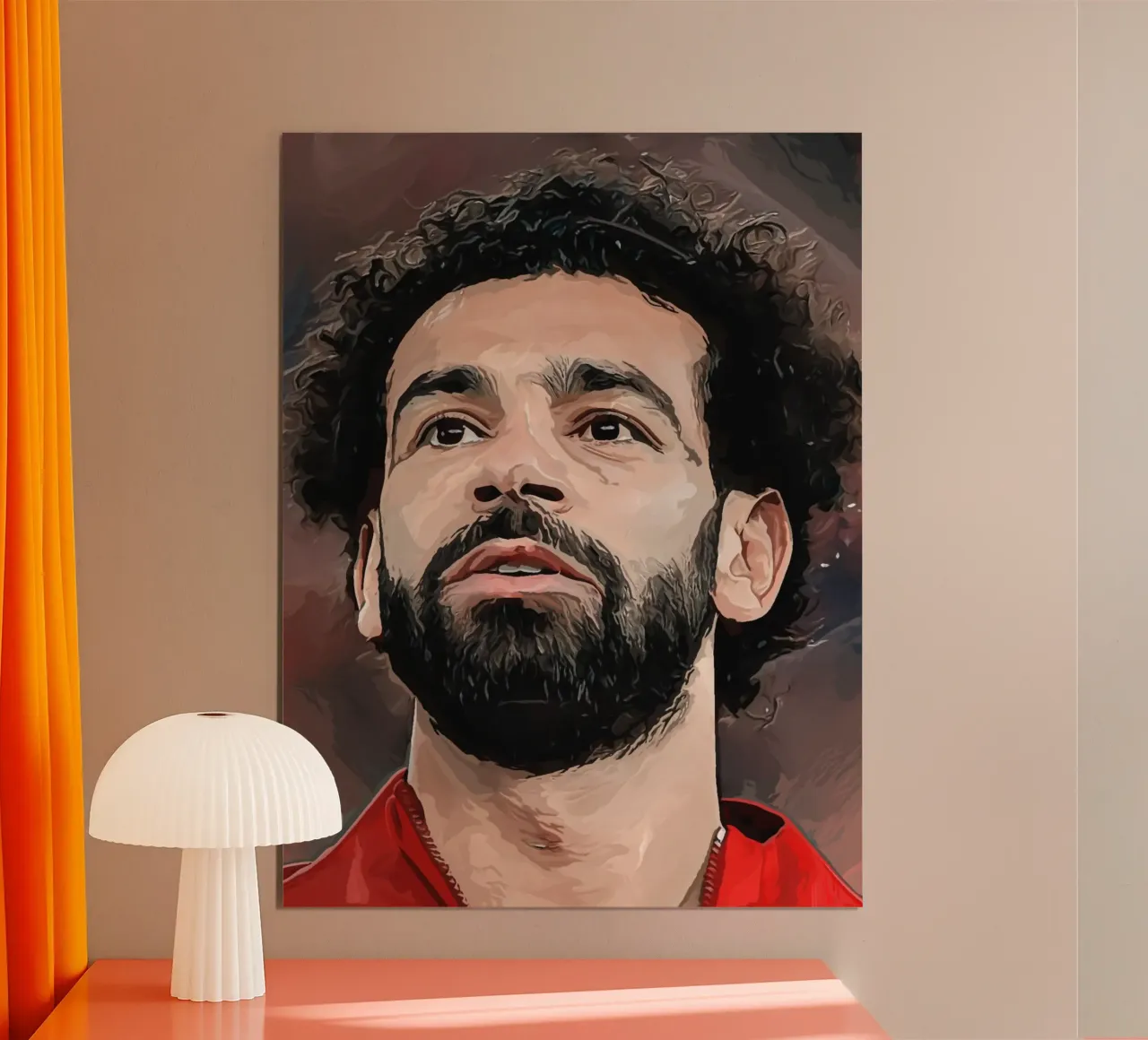 Mohammad Salah con il kit del Liverpool poster da dan band