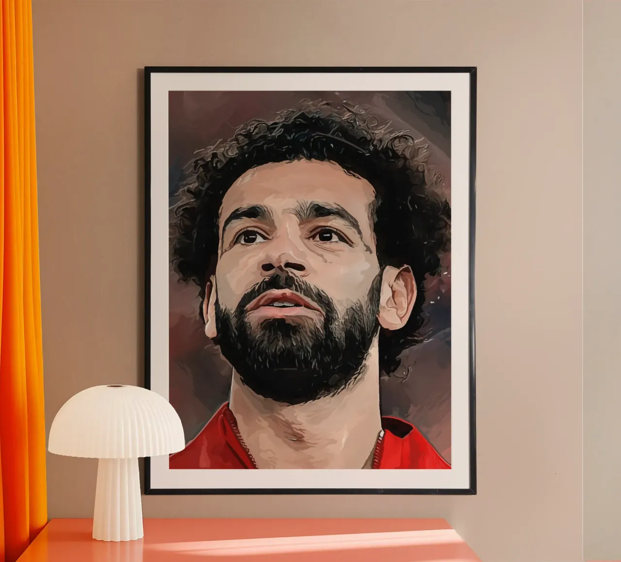 Mohammad Salah con il kit del Liverpool poster da dan band