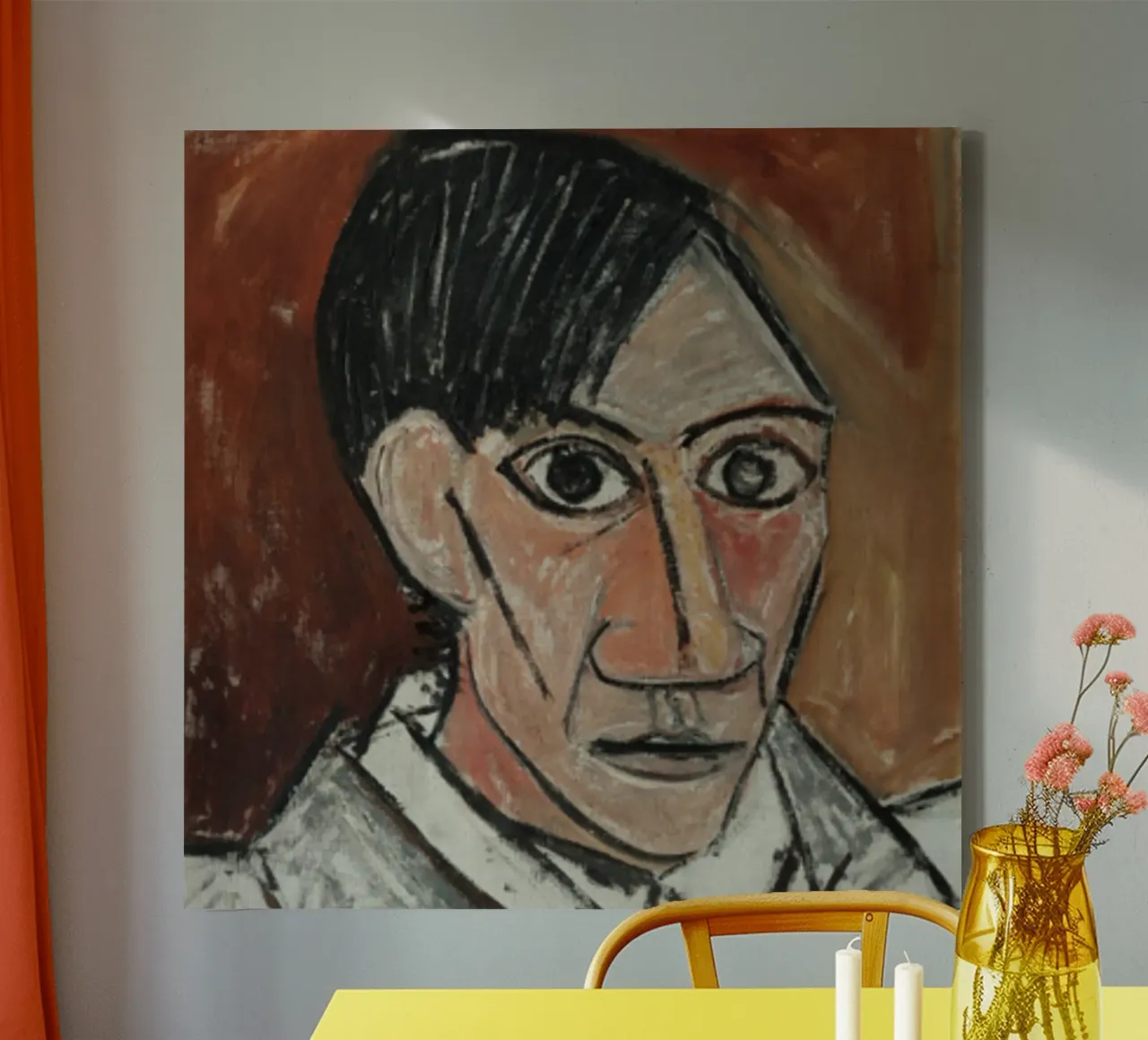Picasso kunst 11 canvas met Baklijst van domherrick1