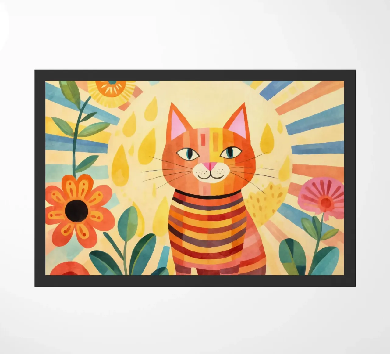 Gatto felice Vita felice zerbino da Andrea Haase Animal Love