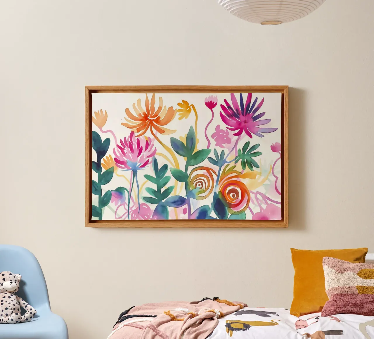 Whimsical Midsummer Meadow canvas with Floater frame by Andrea Haase Modern Home