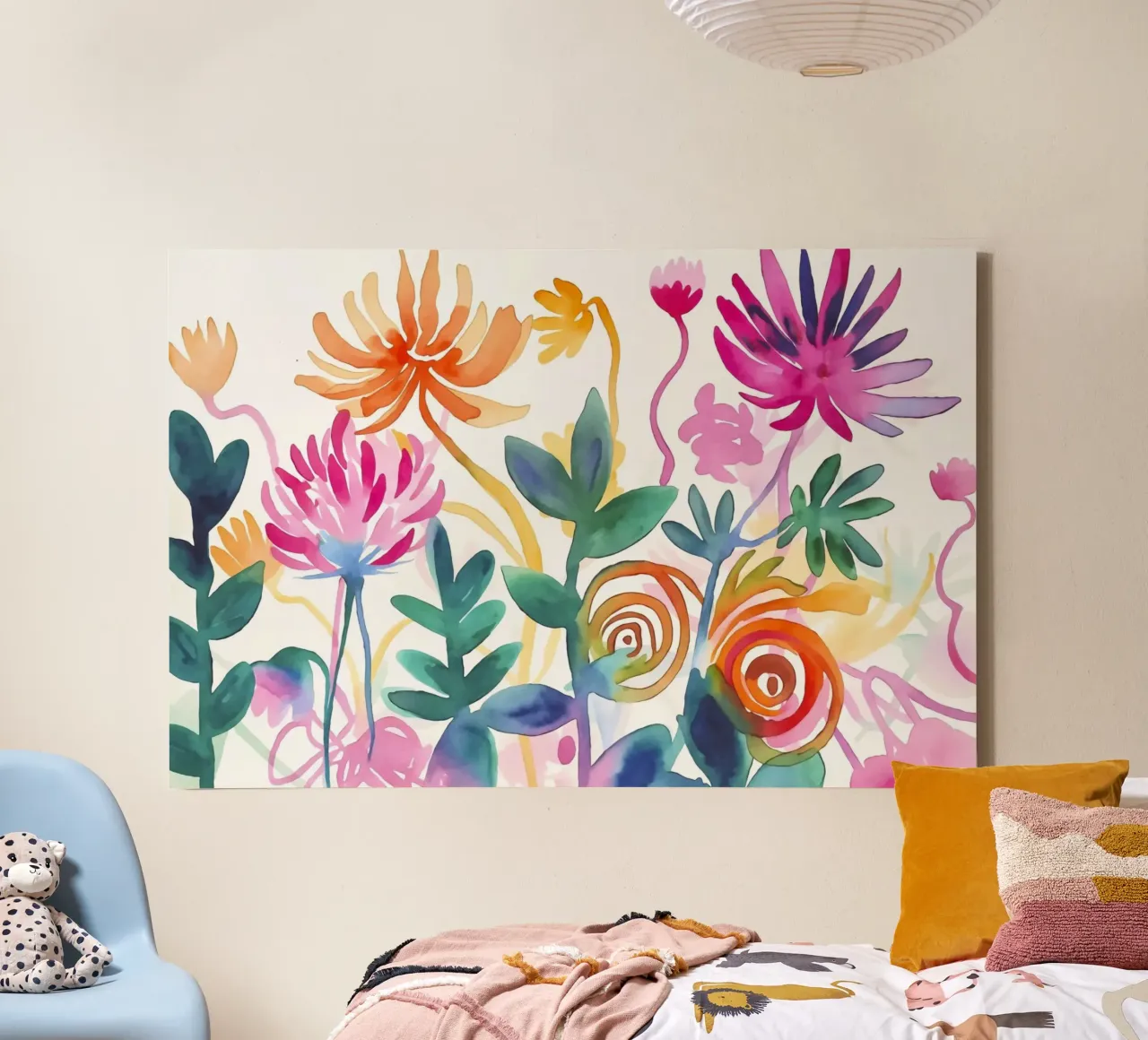 Whimsical Midsummer Meadow canvas with Floater frame by Andrea Haase Modern Home
