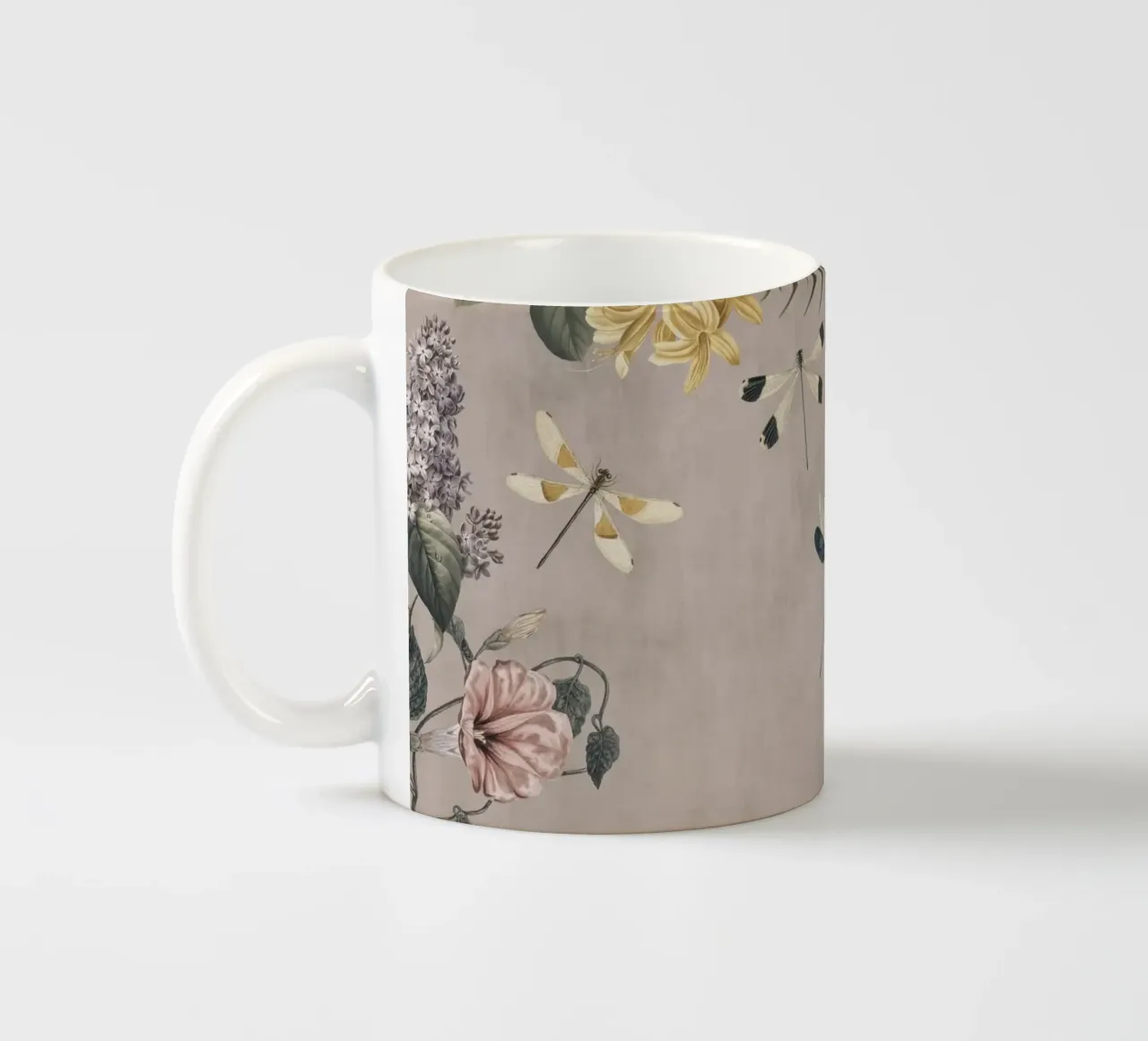 Prato dei fiori di libellula tazza in ceramica da Andrea Haase Vintage World