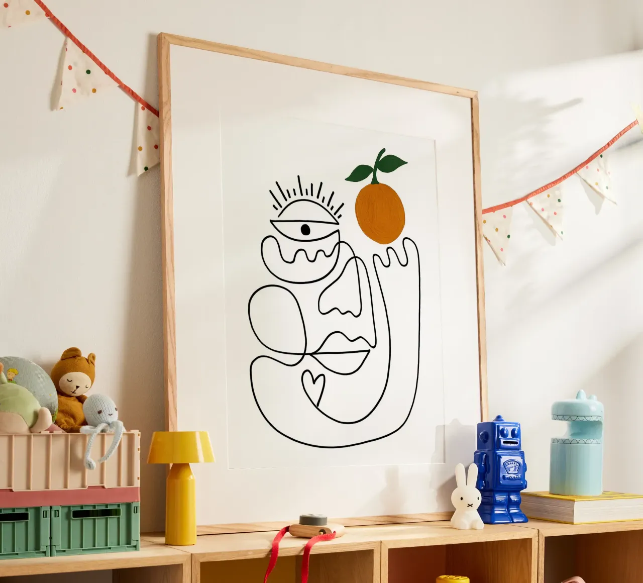 Elmar di Shatha Dafai poster con telaio in legno da Linda Richardson
