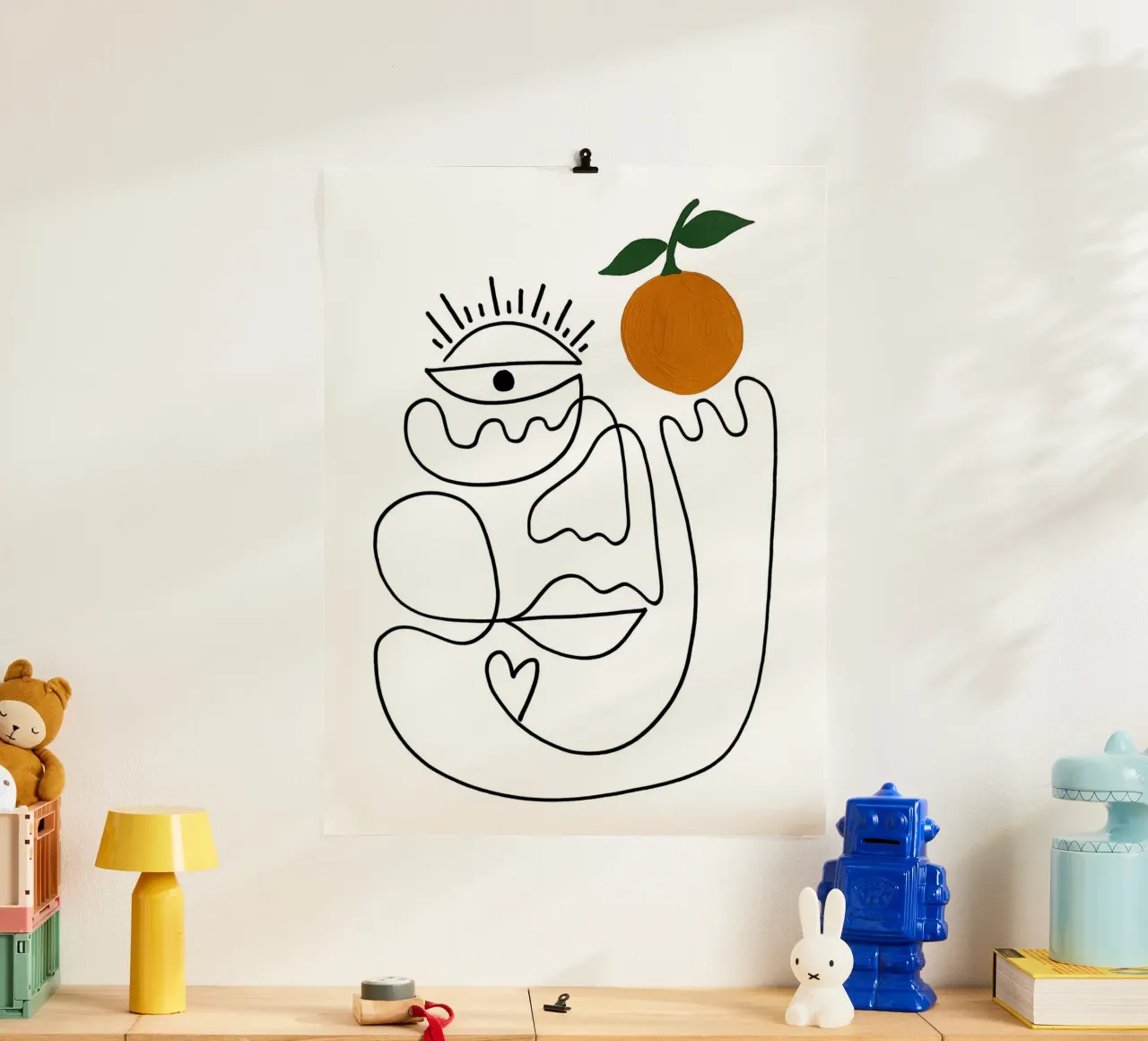 Elmar di Shatha Dafai poster con telaio in legno da Linda Richardson