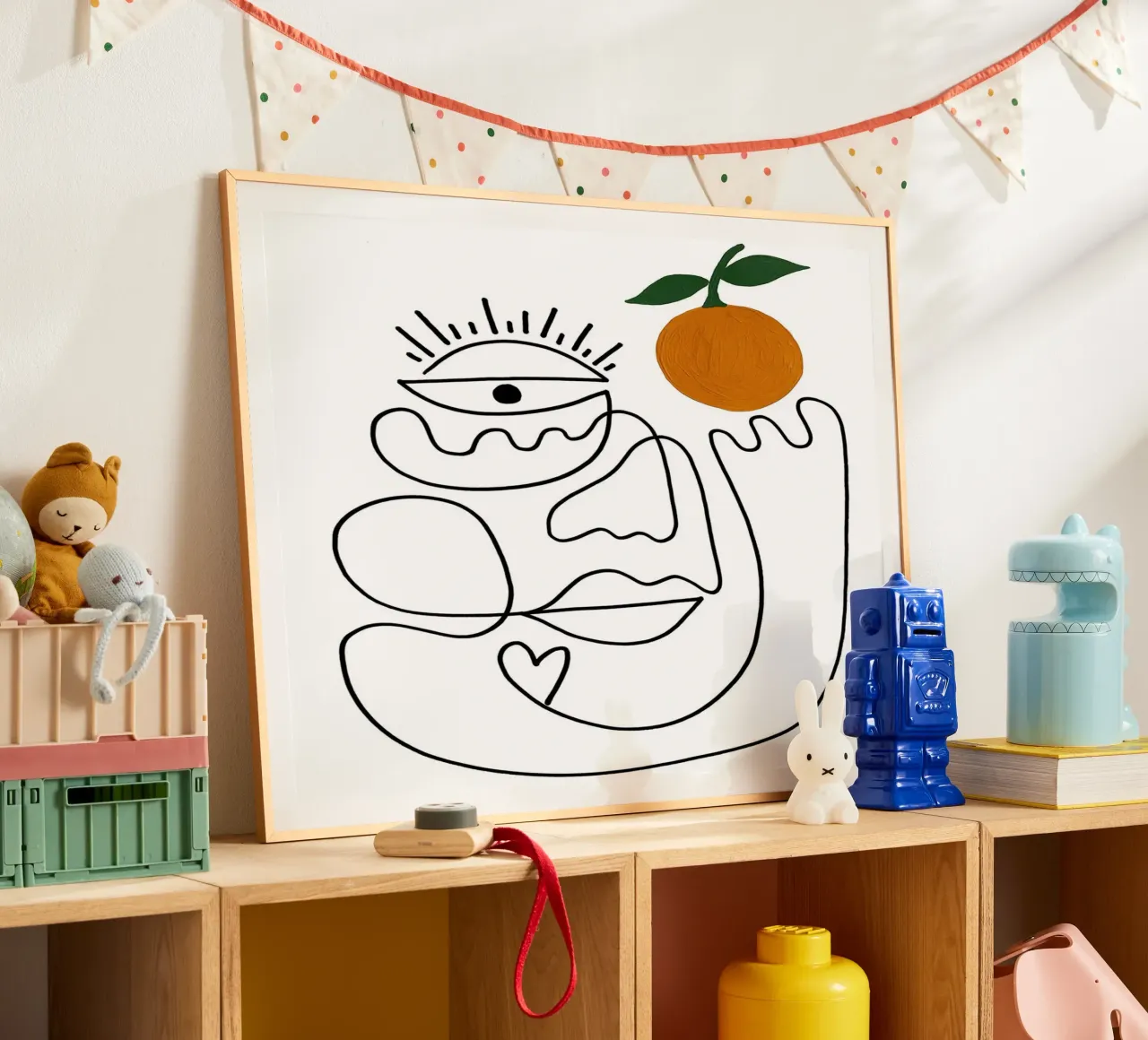 Elmar di Shatha Dafai poster con telaio in legno da Linda Richardson