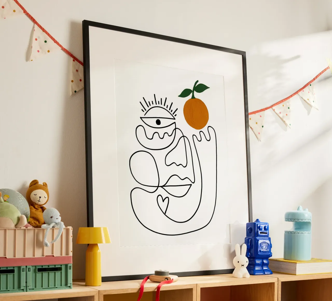 Elmar di Shatha Dafai poster con telaio in legno da Linda Richardson