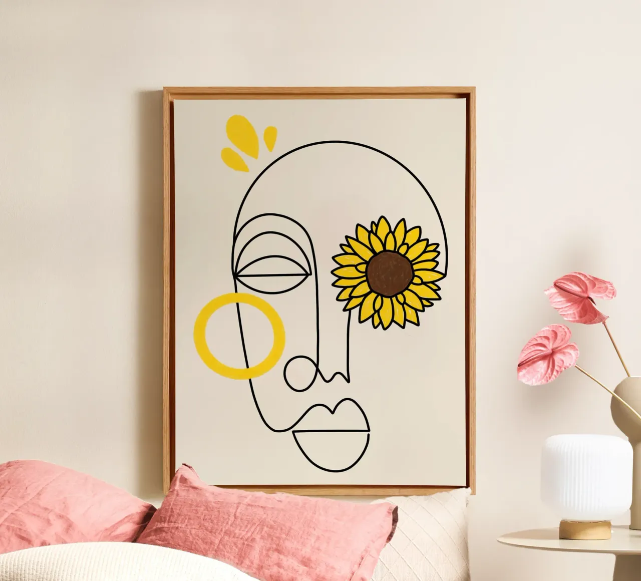 In hun ogen door Shatha Dafai canvas met Baklijst van Linda Richardson