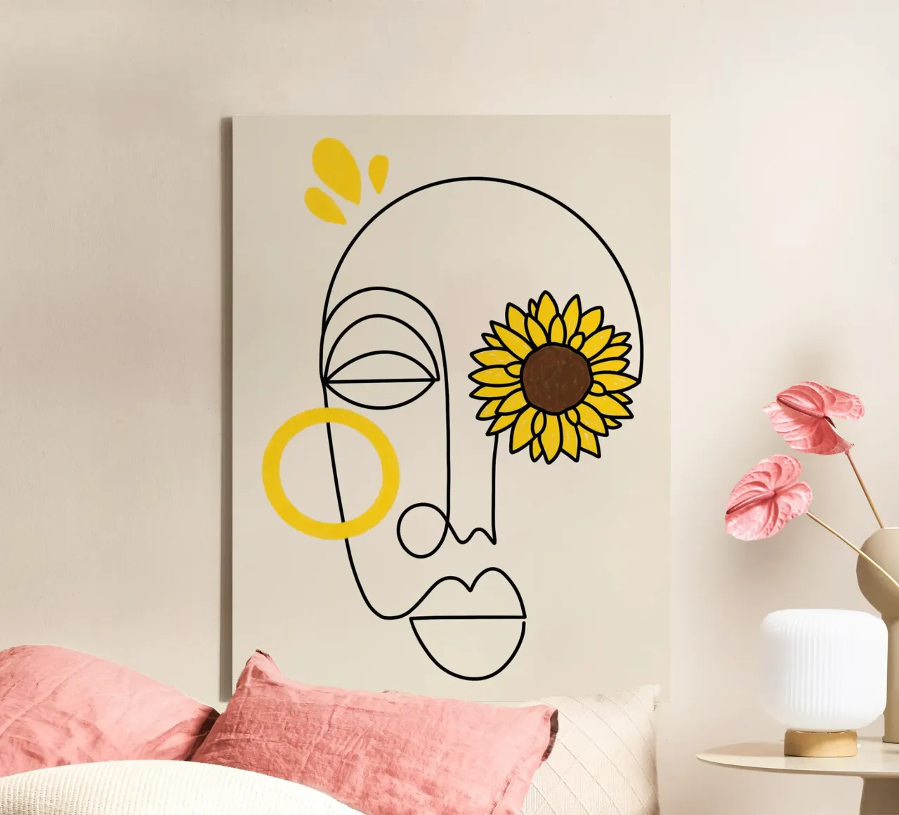 In hun ogen door Shatha Dafai canvas met Baklijst van Linda Richardson