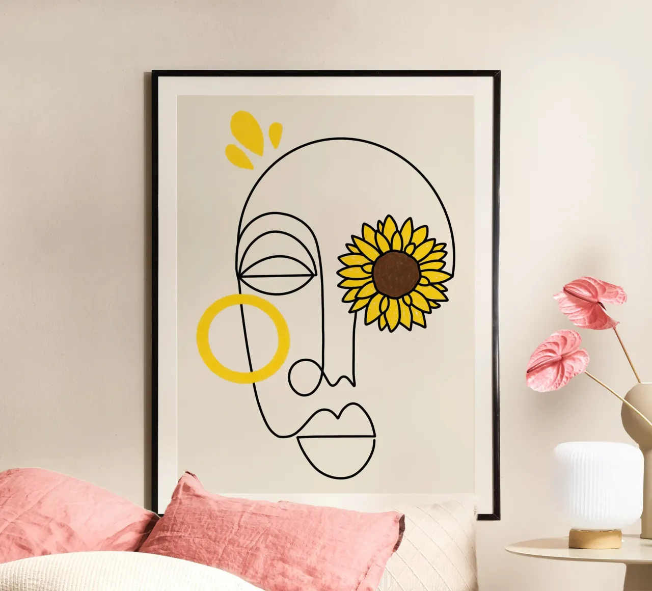 Nei loro occhi di Shatha Dafai poster con telaio in alluminio da Linda Richardson