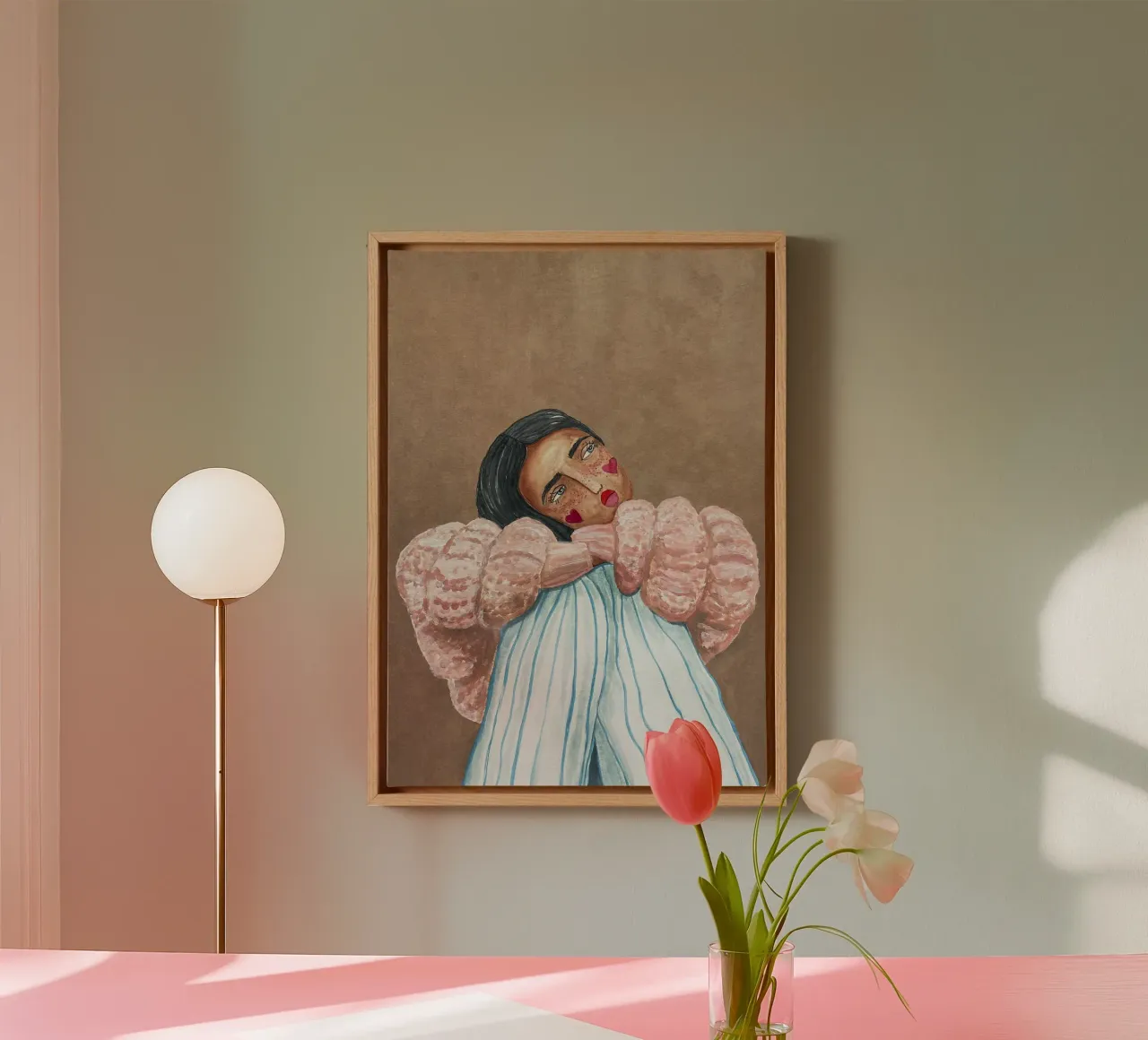 Dreaming girl canvas by Raissa Oltmanns